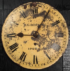 Antique English Iron Clock Dial Face Industrial Fully Working