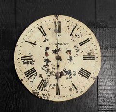 Antique English Iron Clock Dial Face Industrial Fully Working