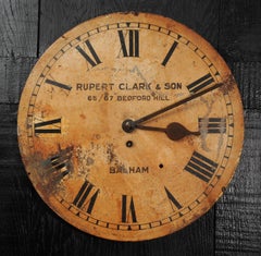 Antique English Iron Large Clock Dial Face Industrial Fully Working