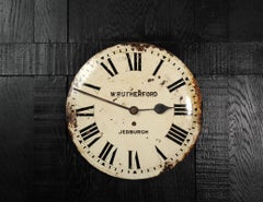 Antique English Iron Clock Dial Face Industrial Fully Working