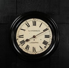 Antique English Iron Clock Dial Face Industrial Liverpool Fully Working