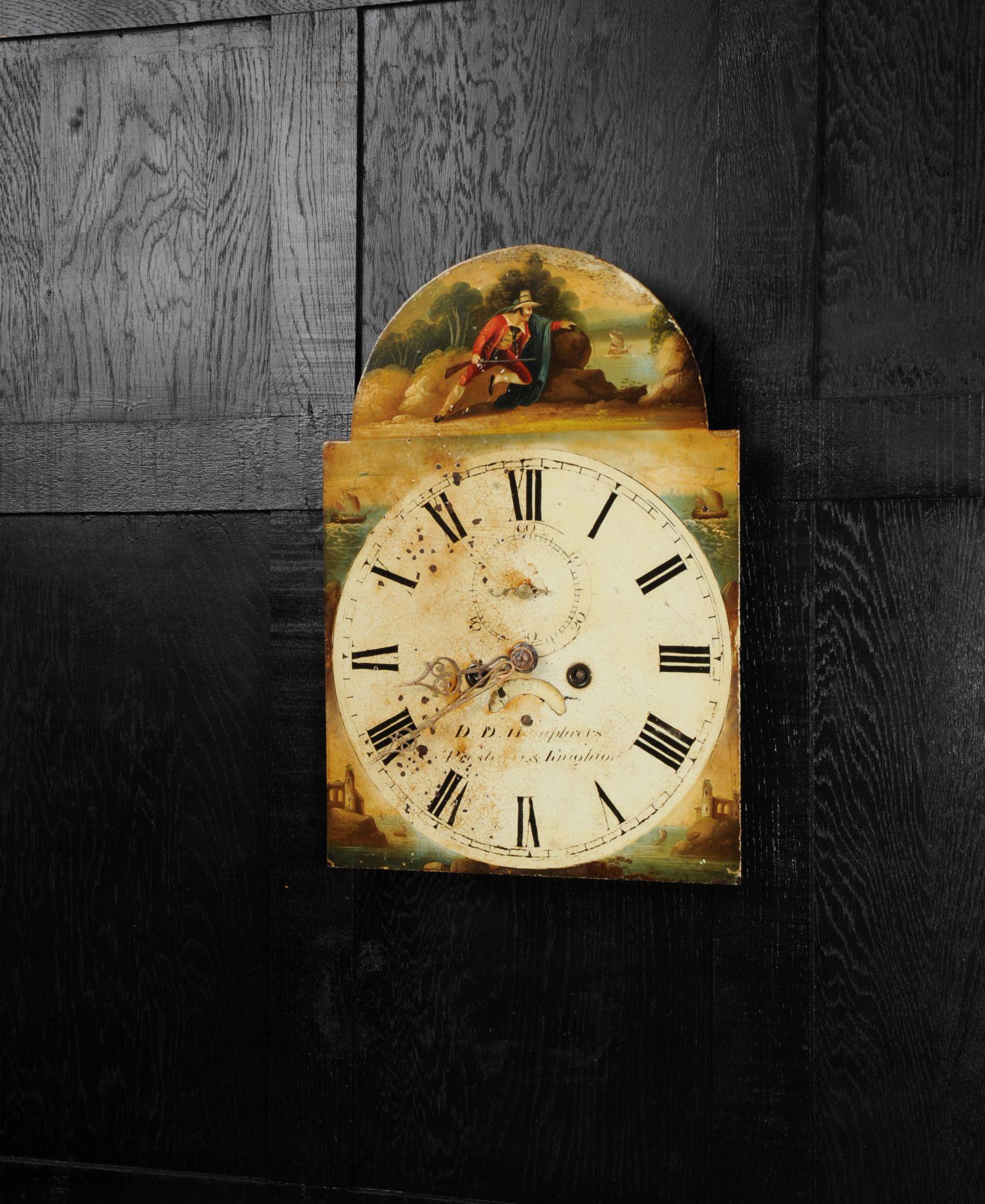 man painting clock hands