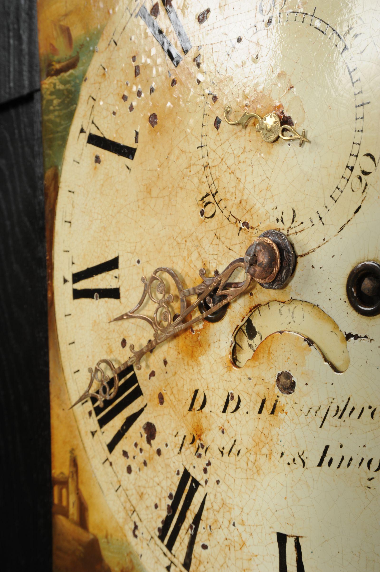 Antikes englisches Eisen-Uhrzifferblatt, Smuggler, vollständig mit Seconds Hand gearbeitet (Messing) im Angebot