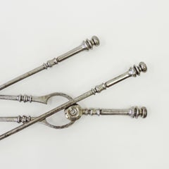Antique English Iron Fire Place Tools Set
