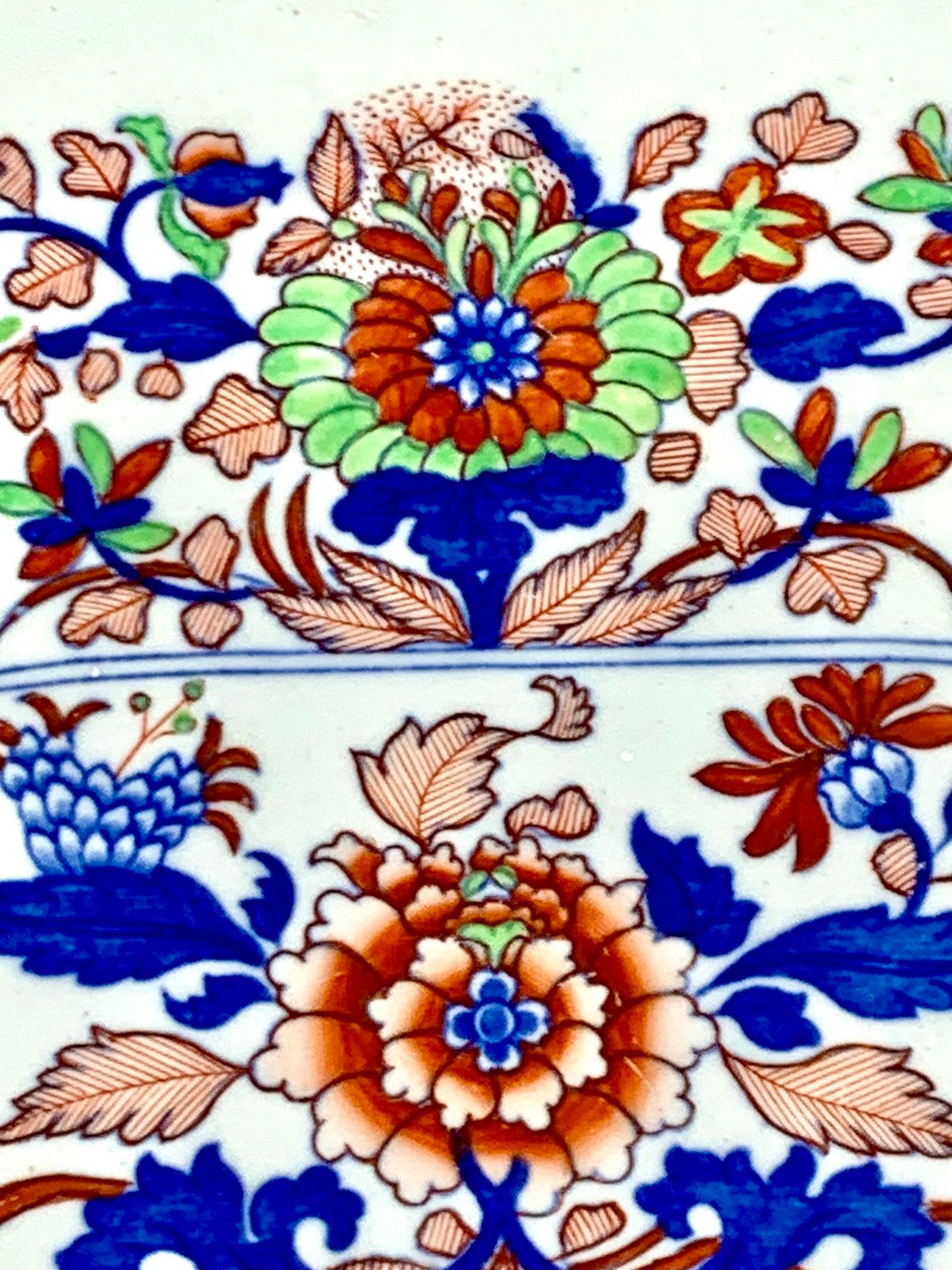 Antike englische Eisensteinschale aus Eisenstein, dekoriert in der Imari-Palette, um 1830 (Handbemalt) im Angebot