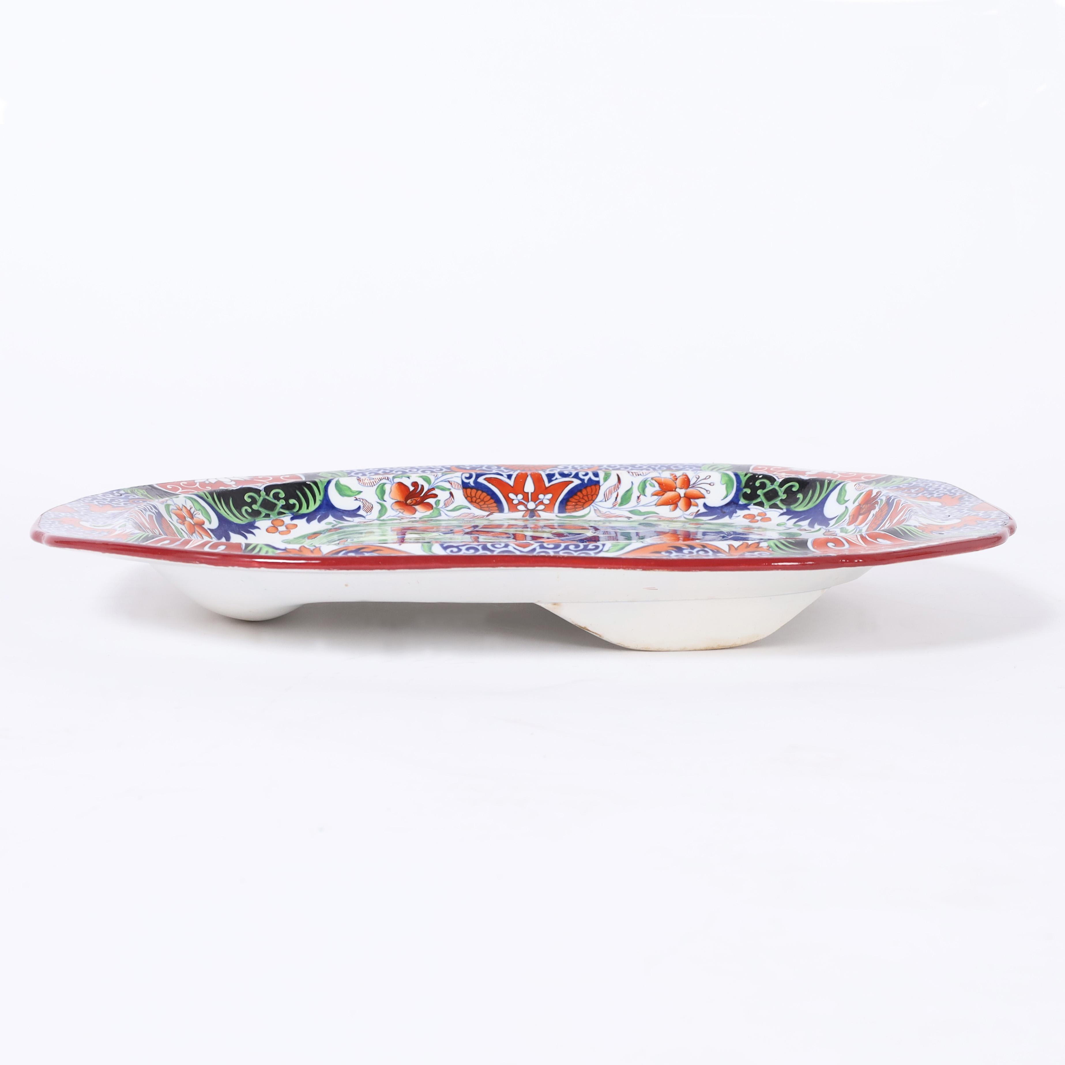 Antique English Ironstone Chinoiserie Platter For Sale 2