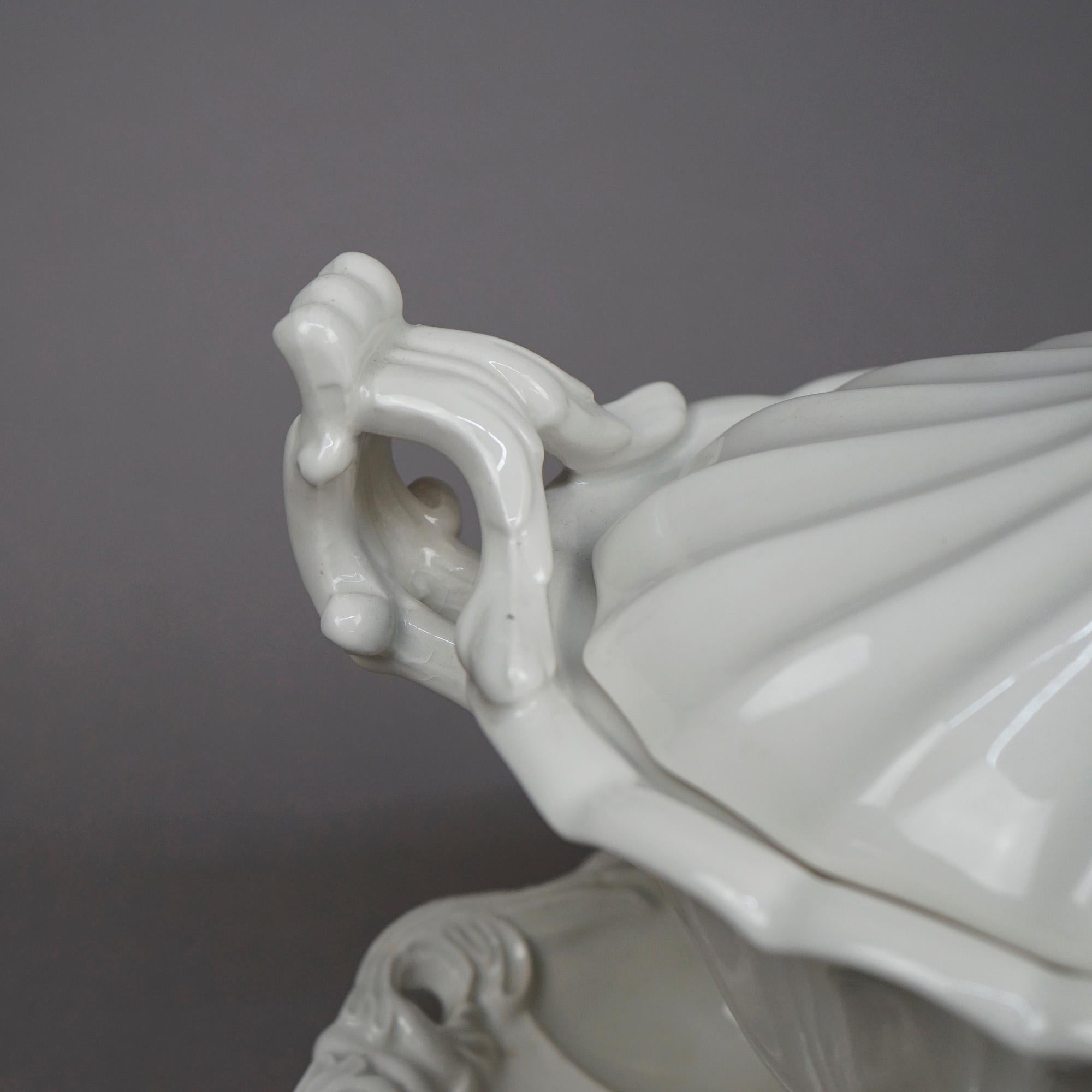 Antique English Ironstone Tureen with Tray Circa 1920 6