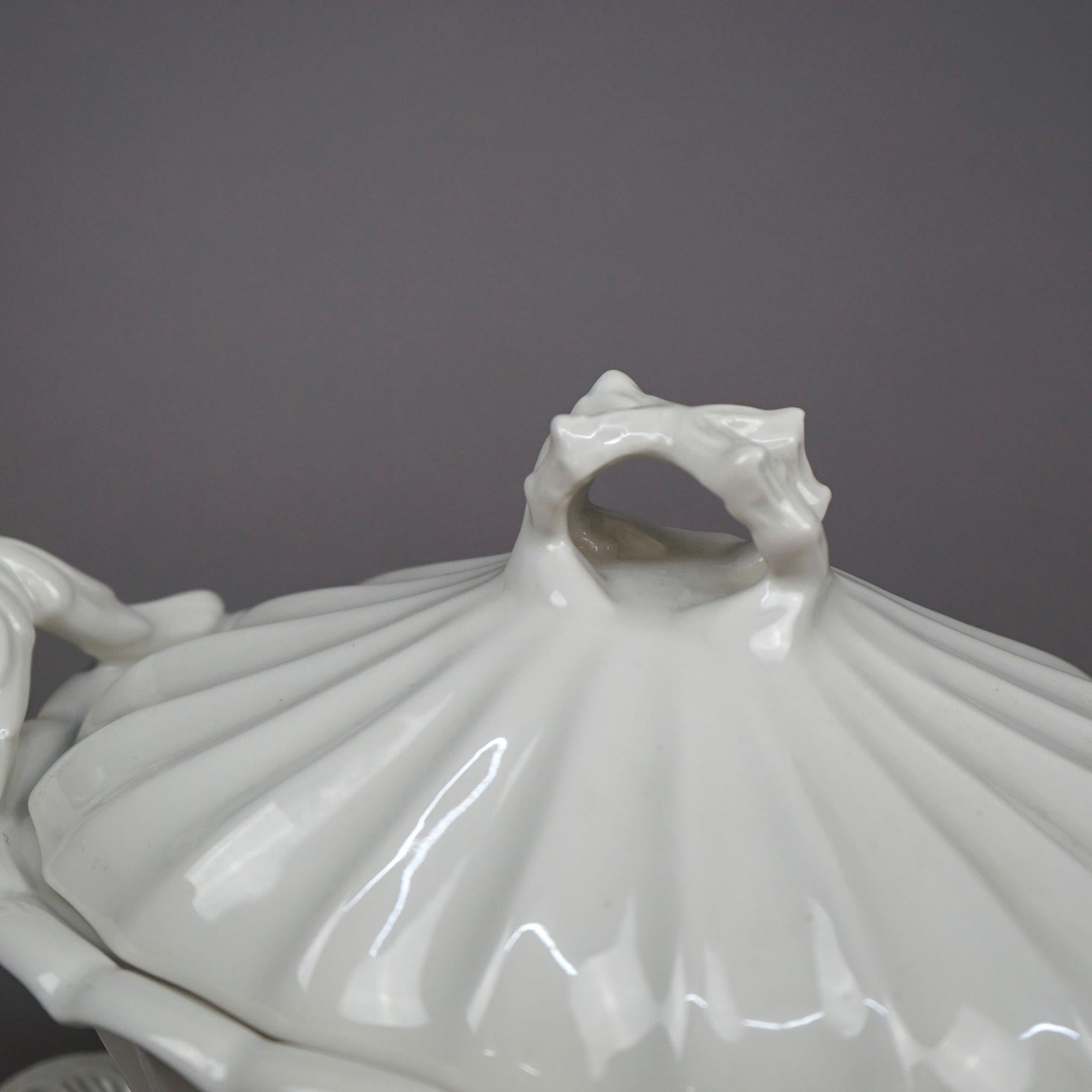 Antique English Ironstone Tureen with Tray Circa 1920 5