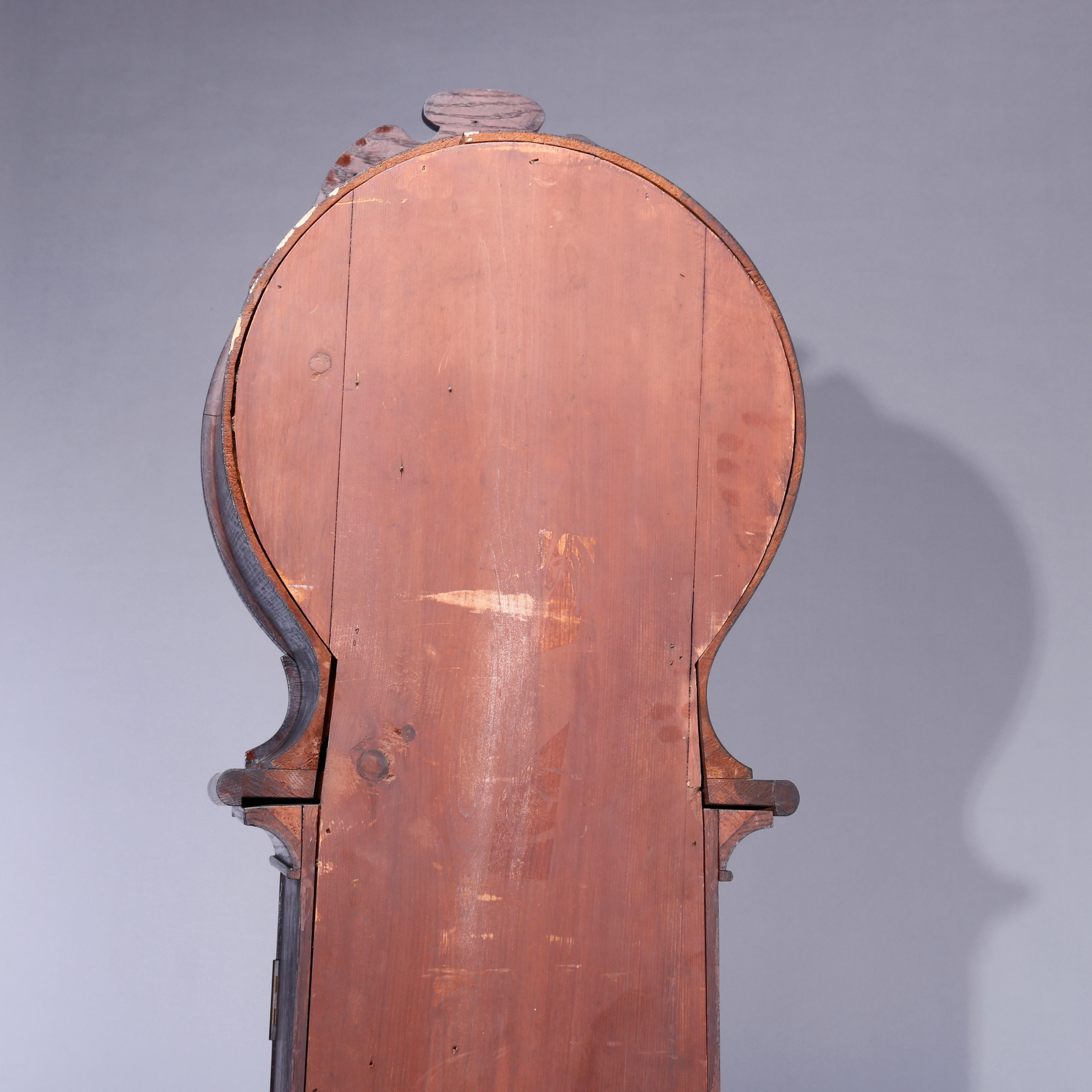 Antique English J Maurer, Ennis Oak Weight Driven Tall Case Clock, c1860 12