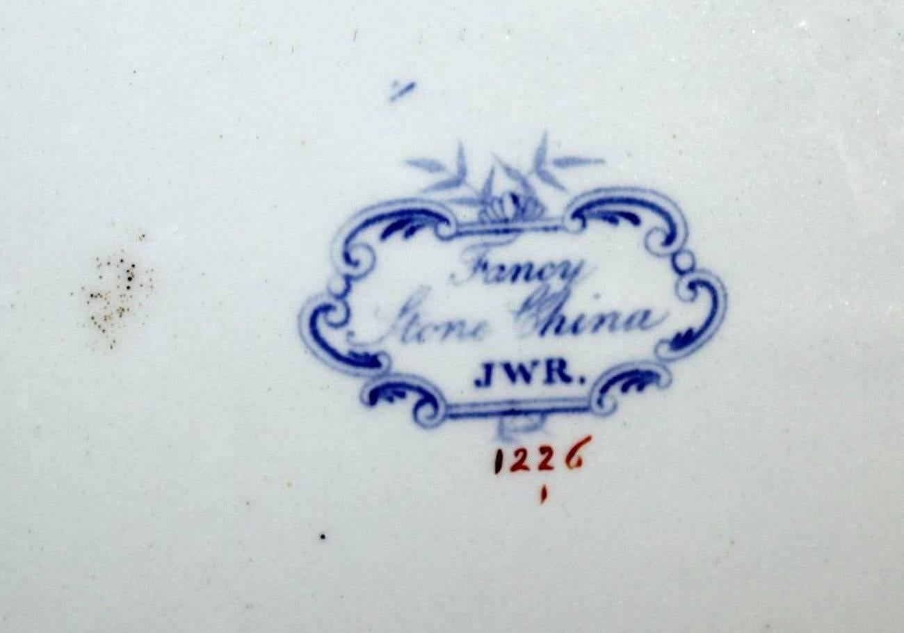 Antique English J. & W. Ridgway Ironstone Hand-Painted Imari Well & Tree Platter 2