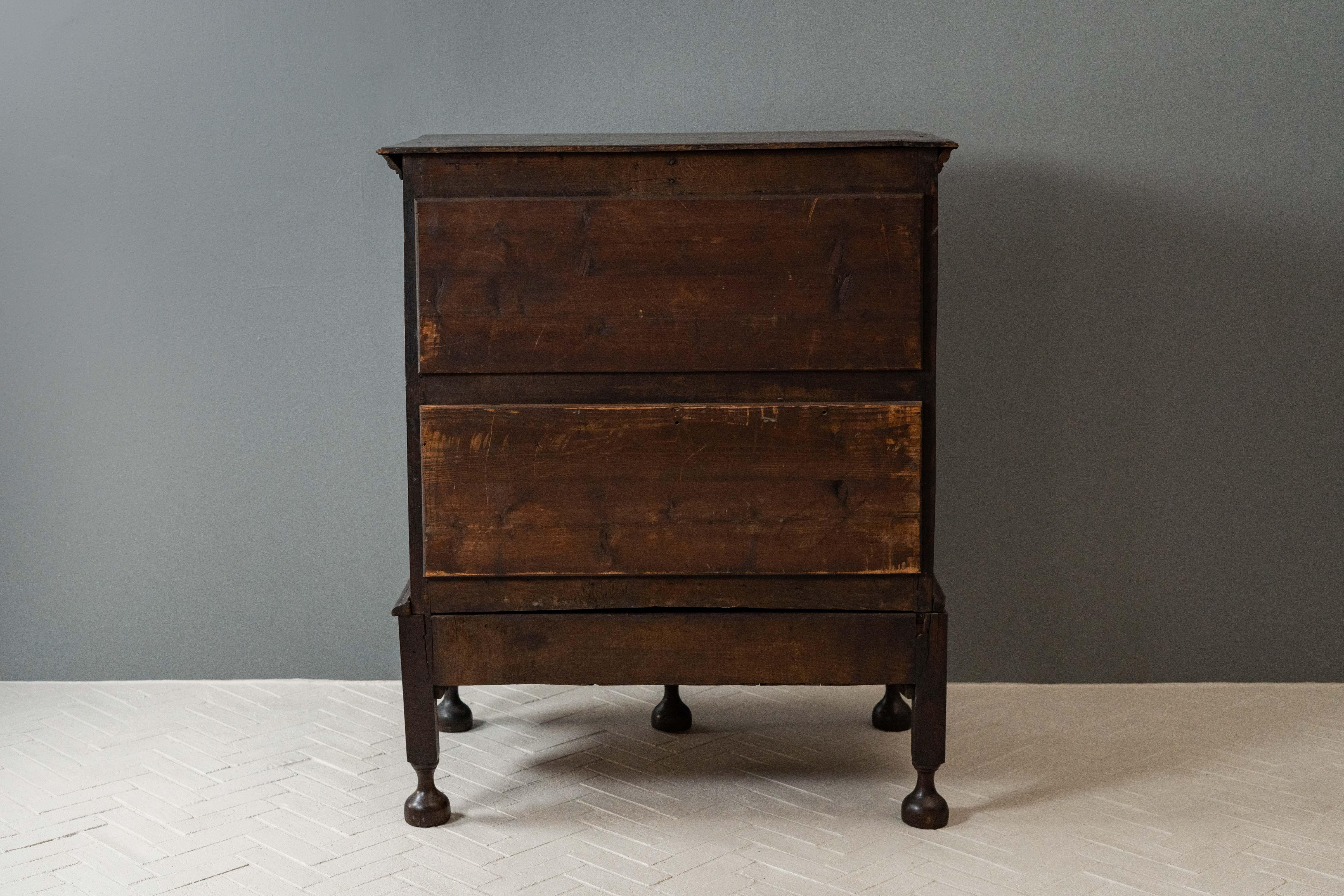 Antique English Jacobean Oak Chest For Sale 14