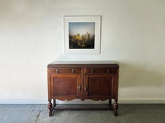 Antique English Jacobean Revival Oak Buffet Sideboard 1925–1935