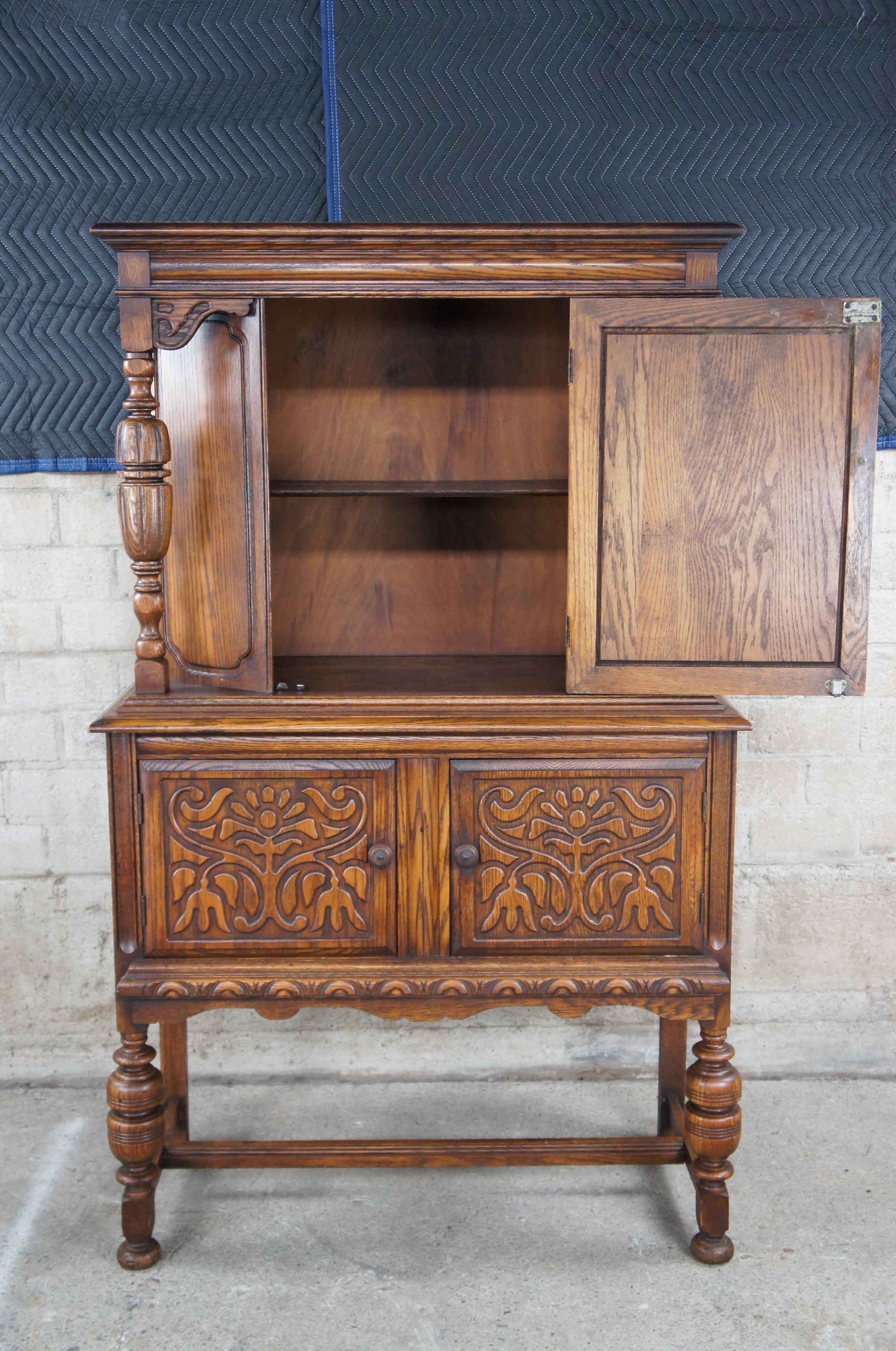 antique jacobean china cabinet