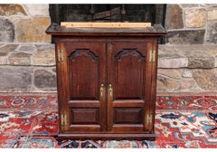 Antique English Jacobean Style Stained Oak Wall Cupboard