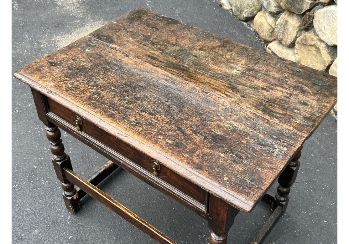 Oak Antique English Jacobean Tavern Table Ca. 1700-1730 For Restoration For Sale