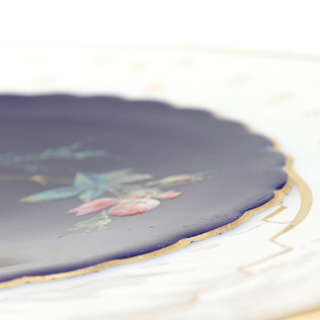 Antique English Japonisme Gilt & Enameled Porcelain Plate Attributed to Bodley 6