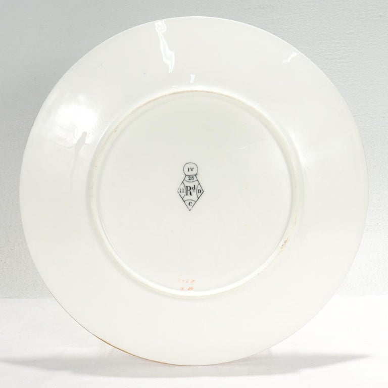 Antique English Japonisme Gilt and Enameled Porcelain Plate Attributed