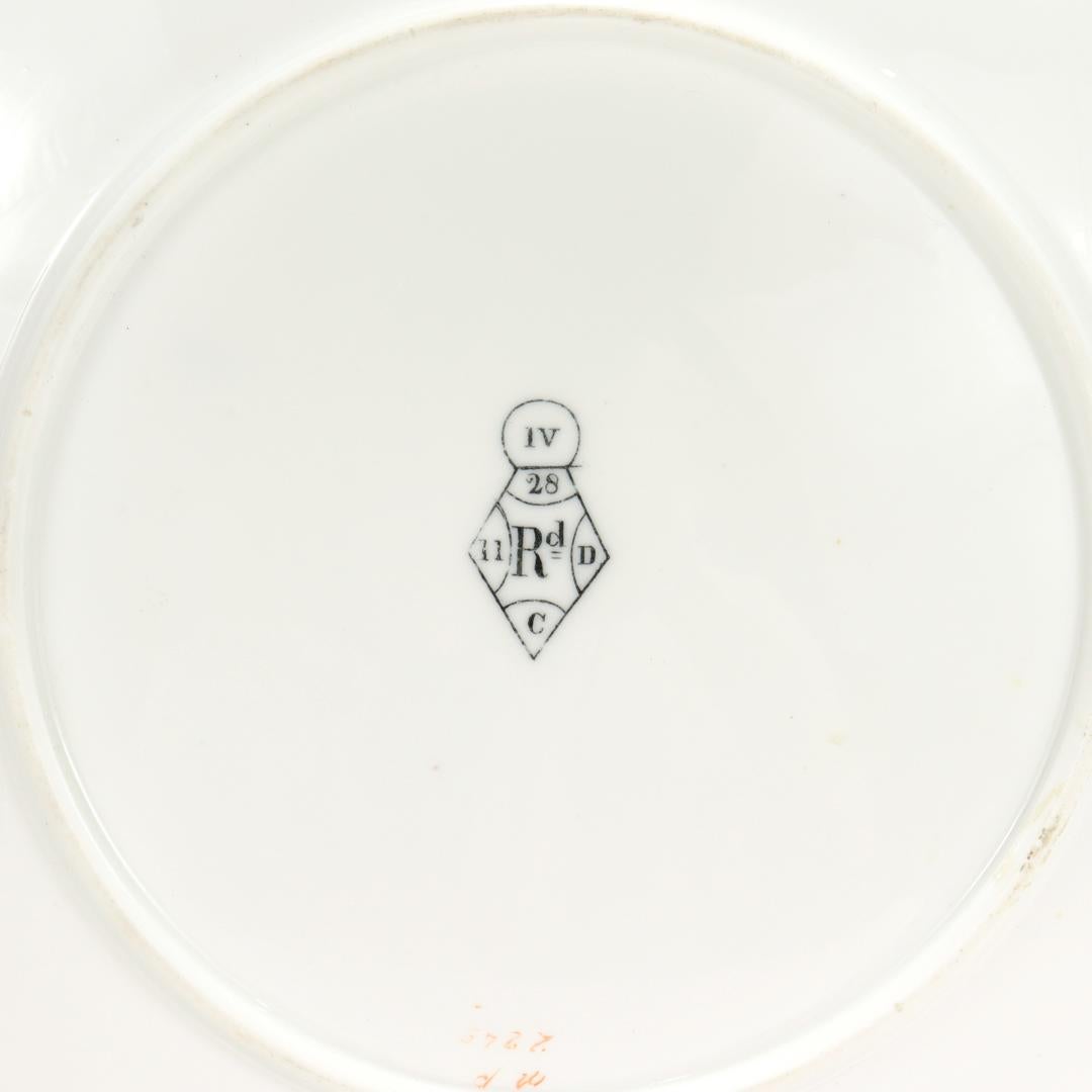 Antique English Japonisme Gilt & Enameled Porcelain Plate Attributed to Bodley 1