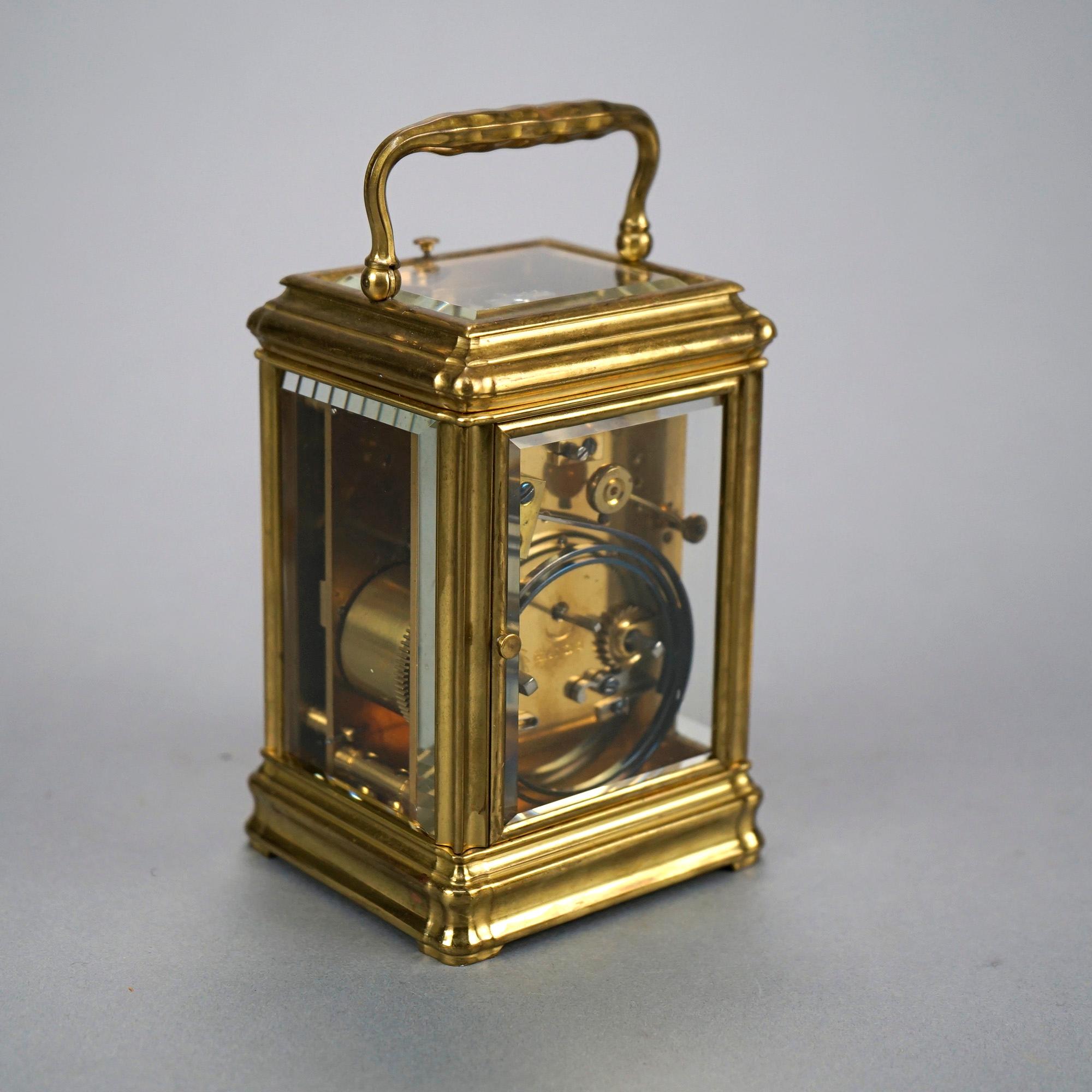 Antique English J.W.Benson Carriage Clock & Case, 19th C 6
