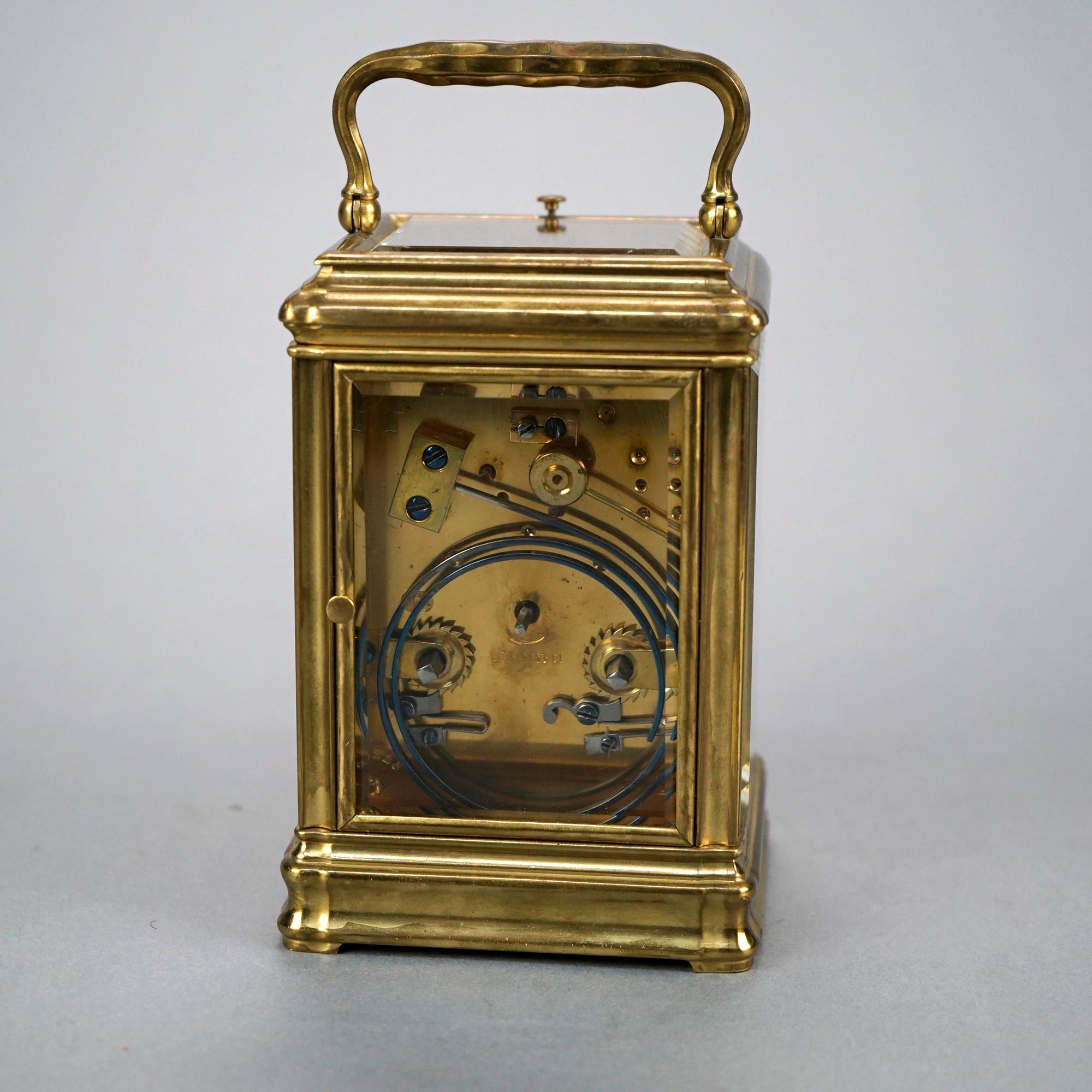 Antique English J.W.Benson Carriage Clock & Case, 19th C 7