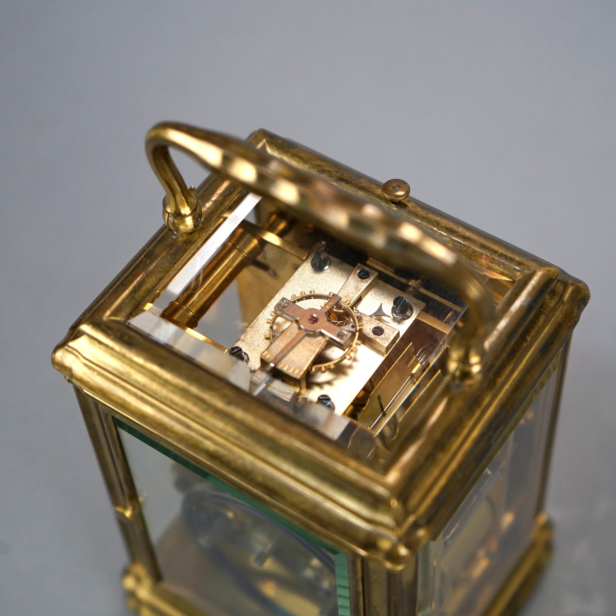 Antique English J.W.Benson Carriage Clock & Case, 19th C 8