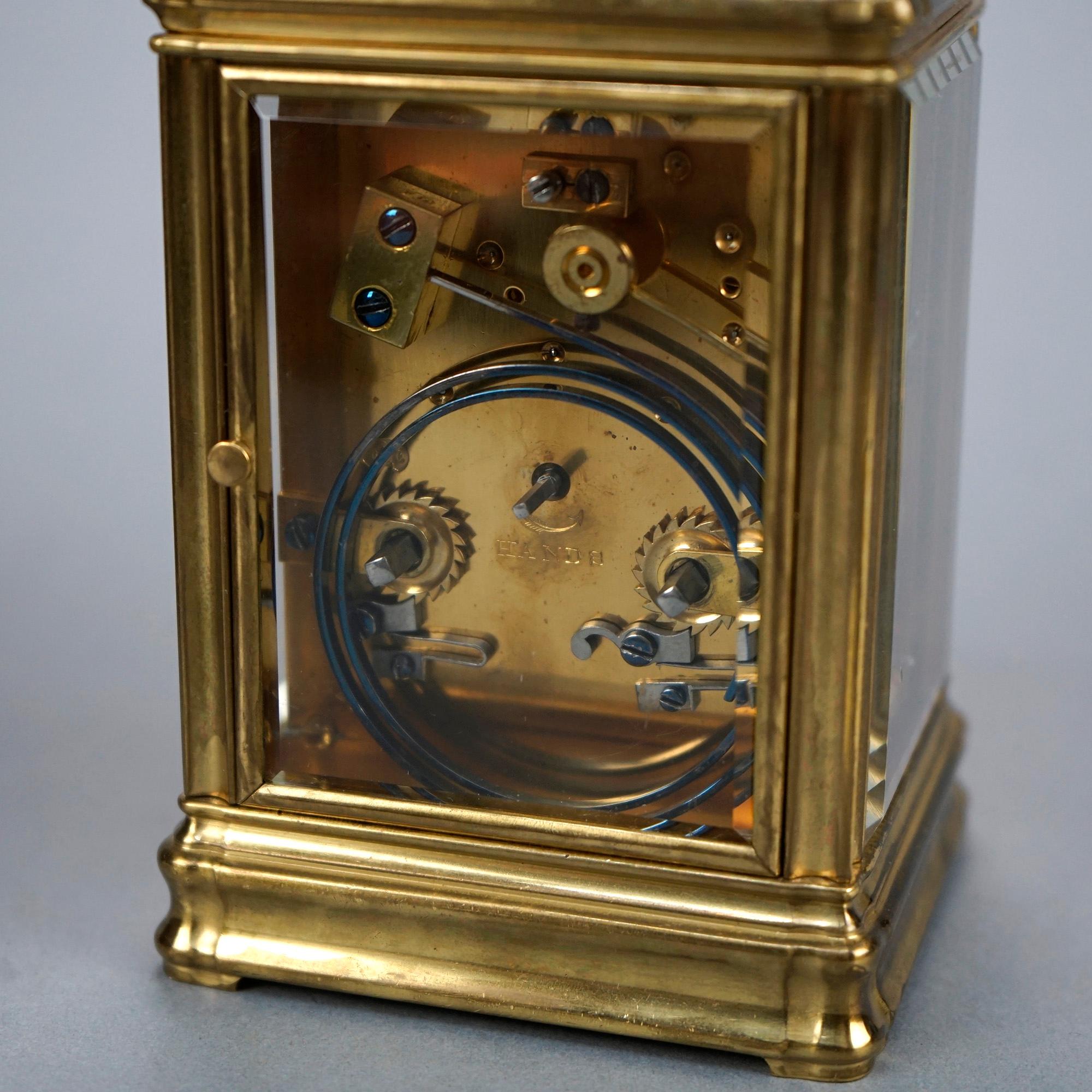 Antique English J.W.Benson Carriage Clock & Case, 19th C 11