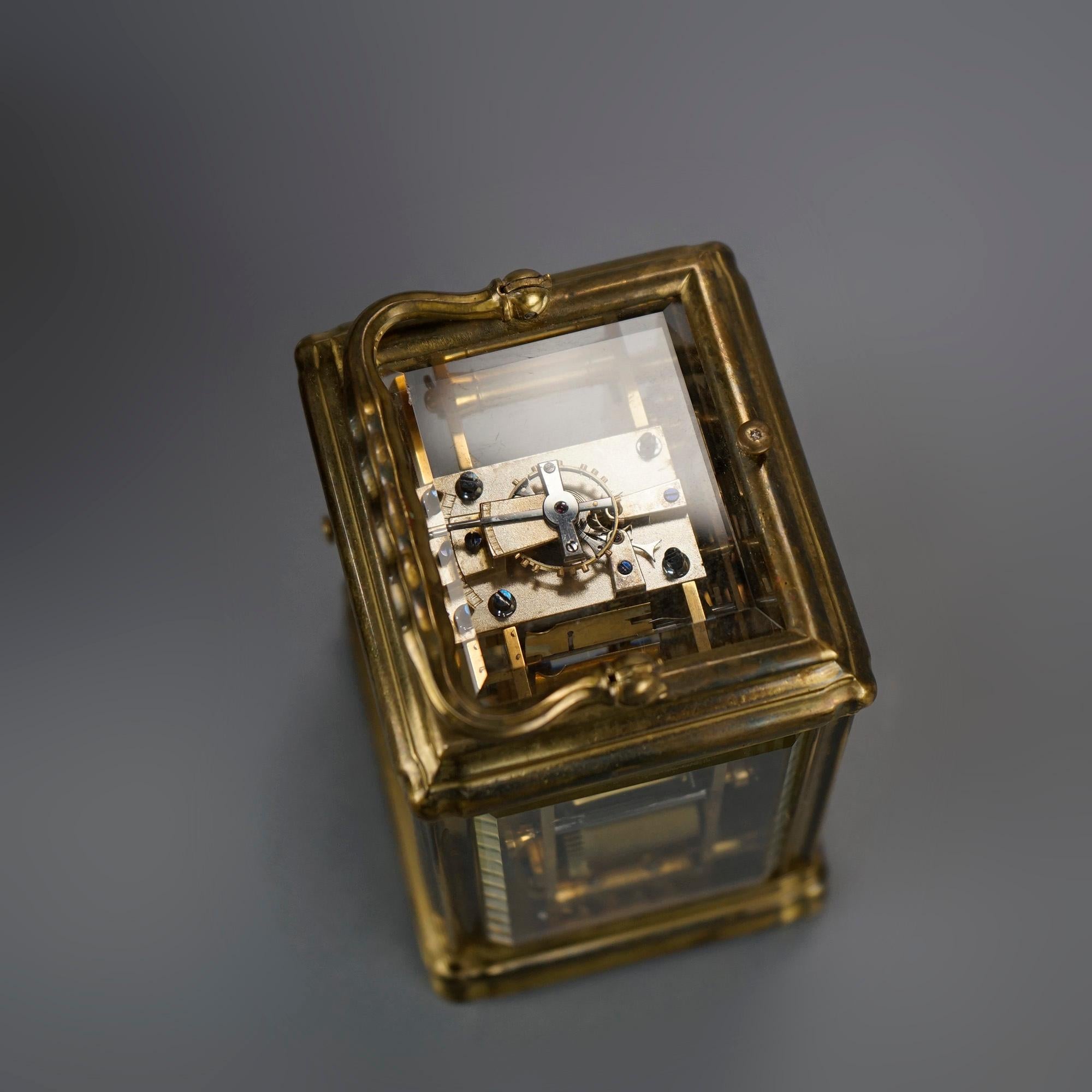 Antique English J.W.Benson Carriage Clock & Case, 19th C 12
