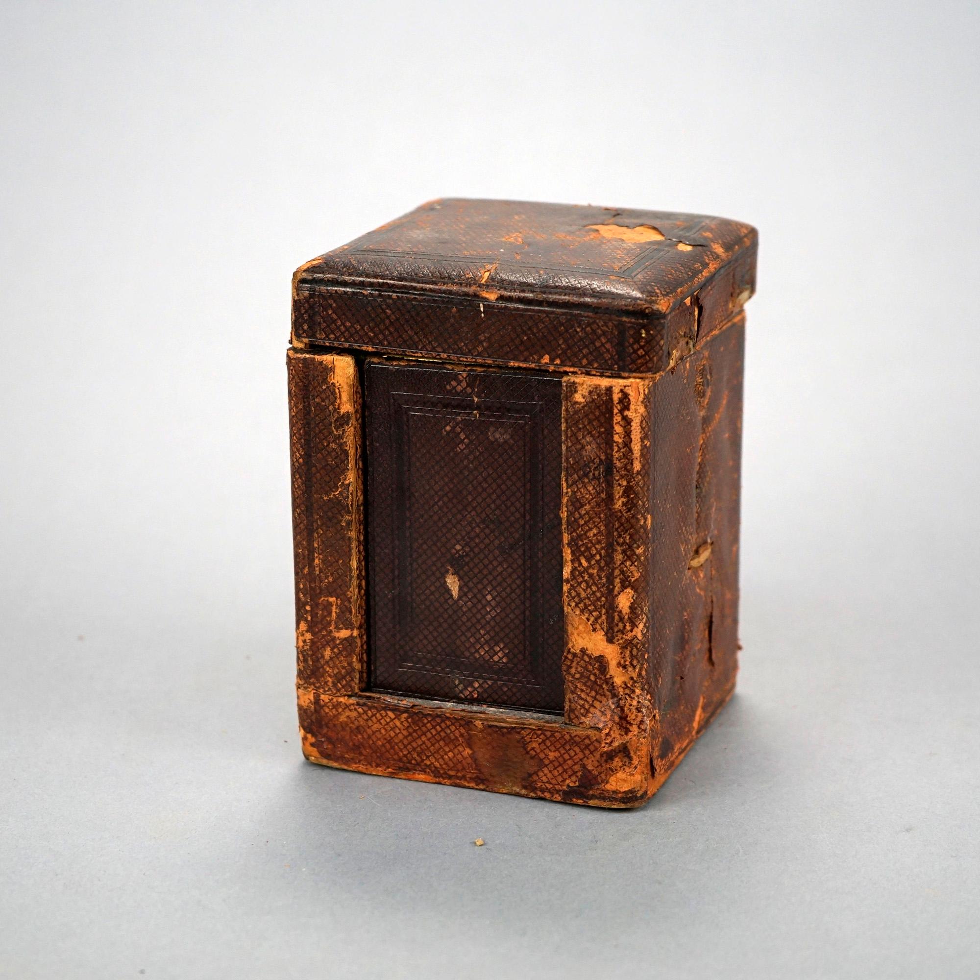 Antique English J.W.Benson Carriage Clock & Case, 19th C 13