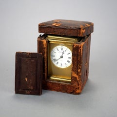 Antique English J.W.Benson Carriage Clock & Case, 19th C
