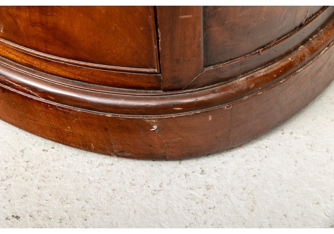 Antique English Kidney Form Leather Top Desk For Sale 7