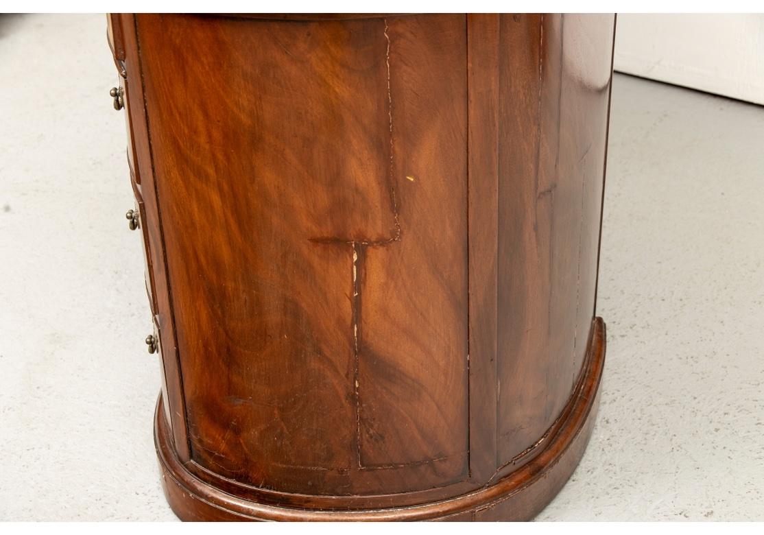 Antique English Kidney Form Leather Top Desk For Sale 9
