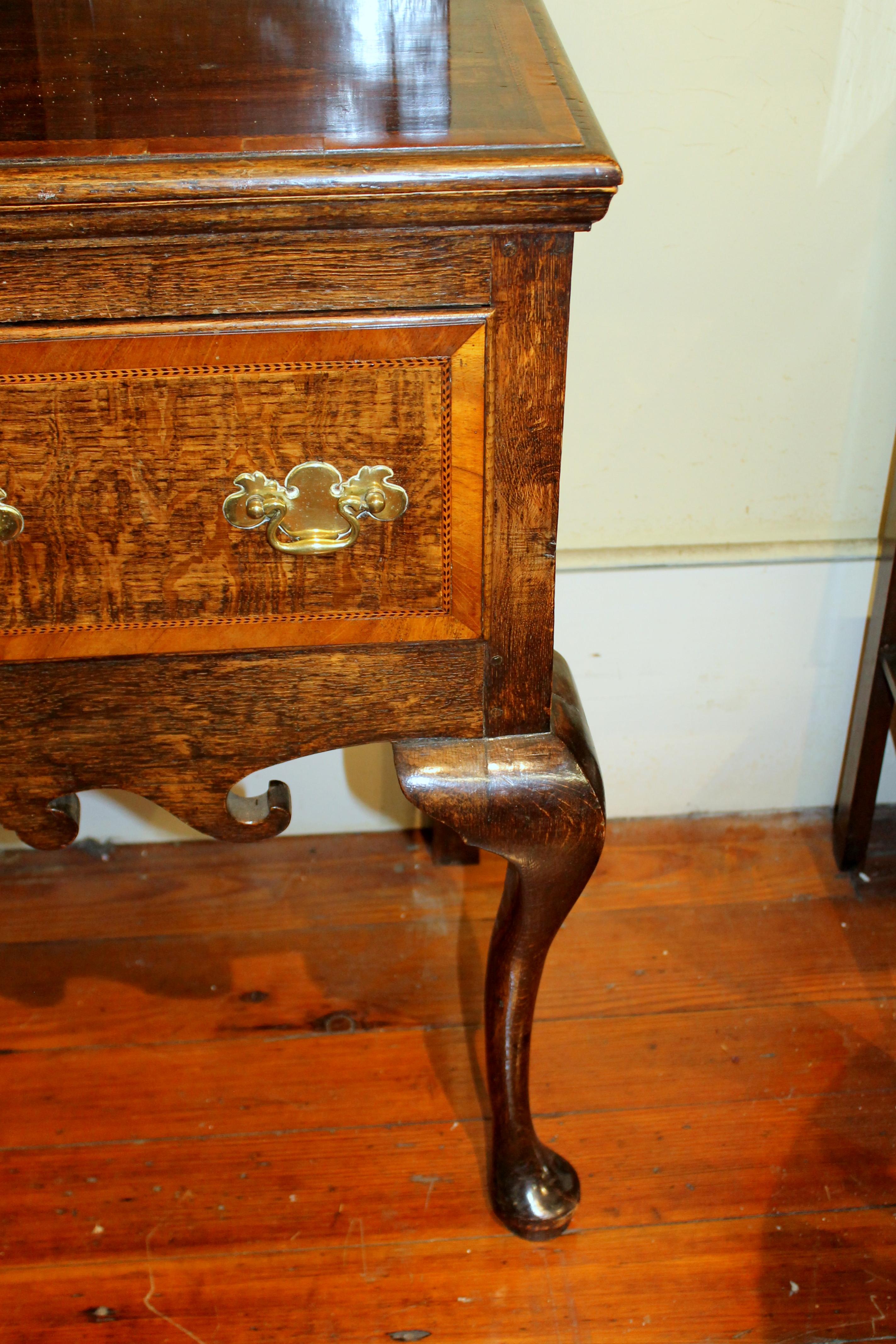 Antique English Lancashire Region Oak Welsh Dresser and Rack with Carved Apron 2