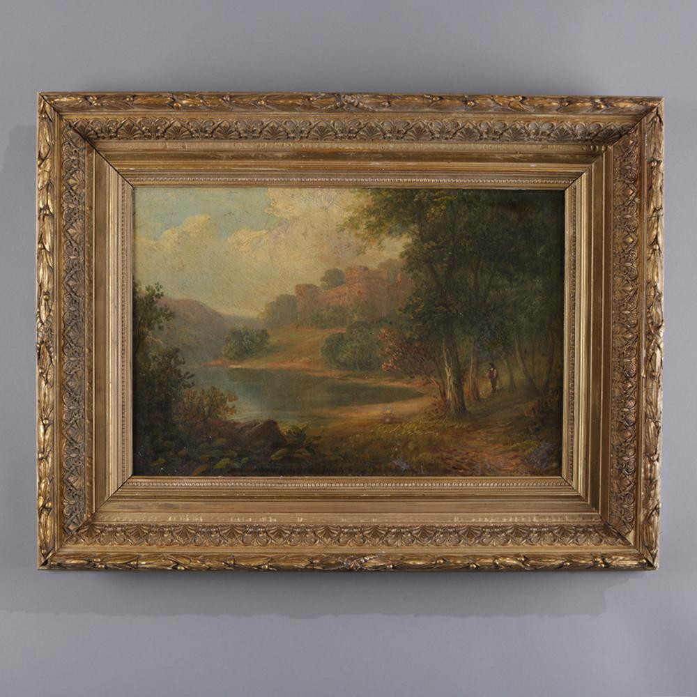 Antique English Landscape Oil Painting by W. A. Currie, RA, 19th Century 5