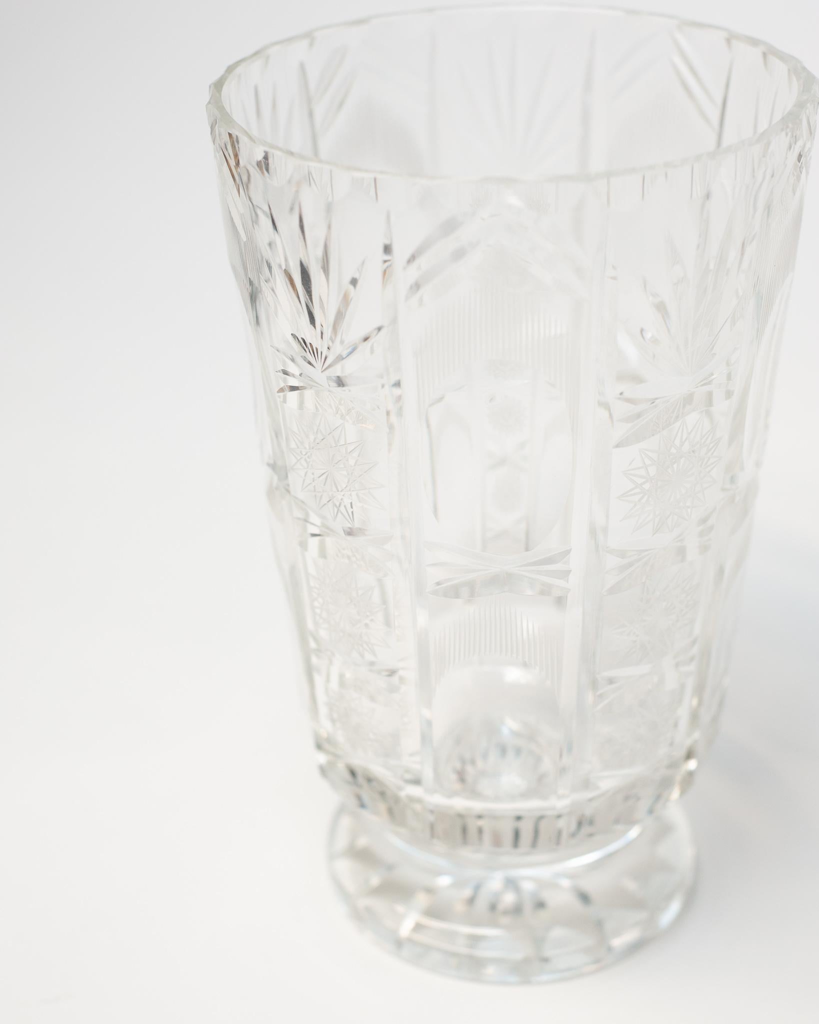 large cut glass vase