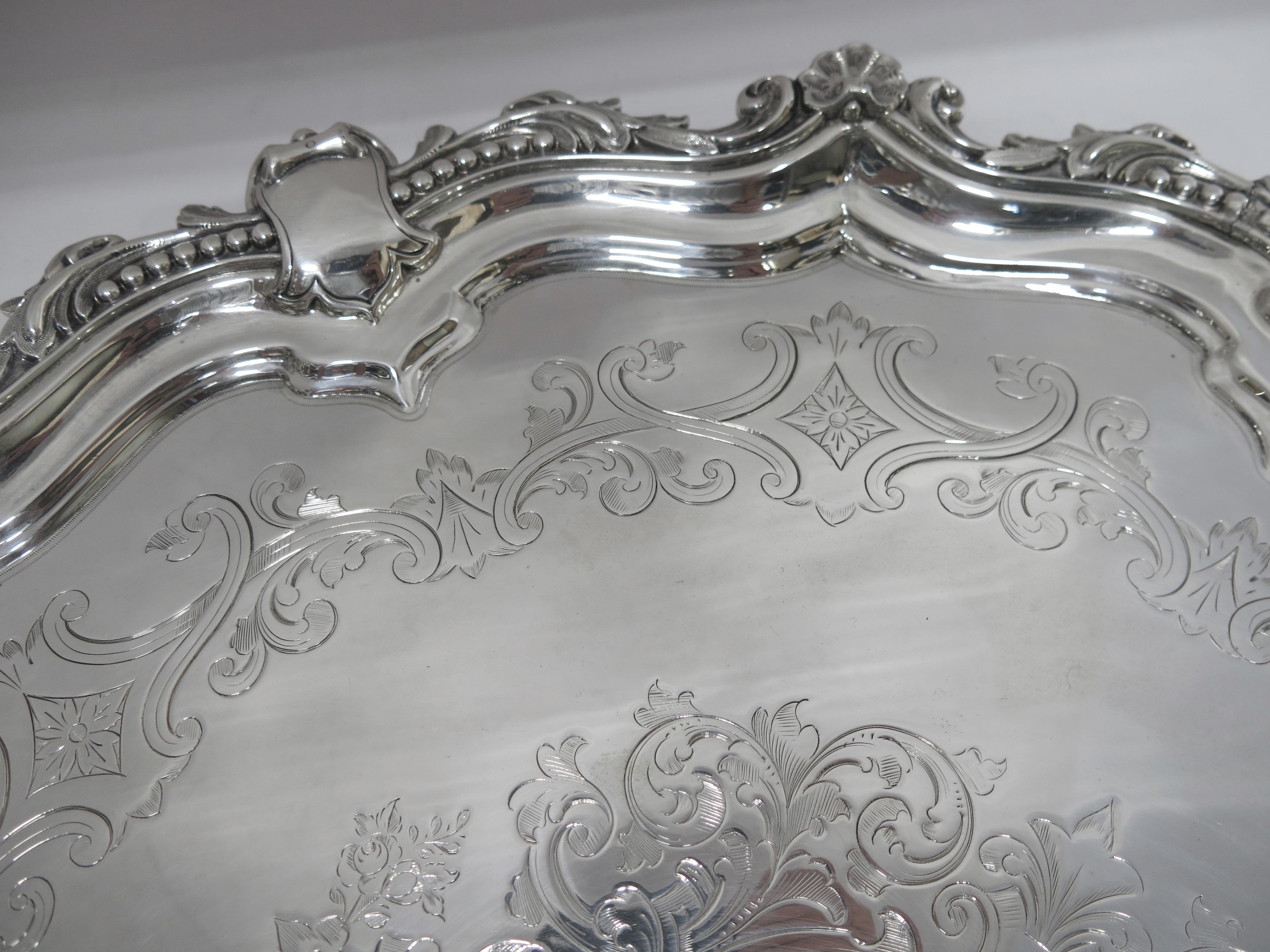 antique sterling silver tray