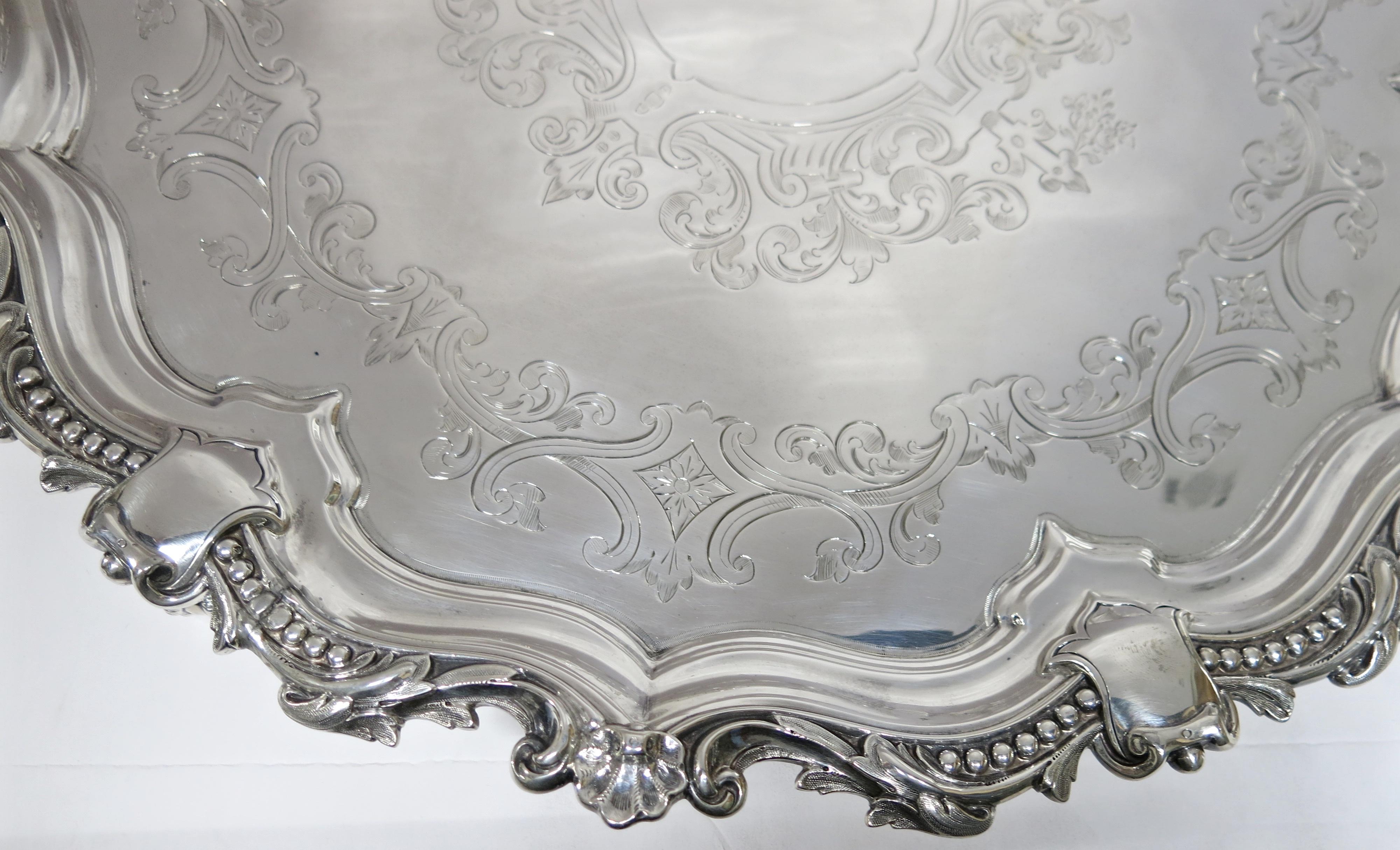 antique sterling silver trays