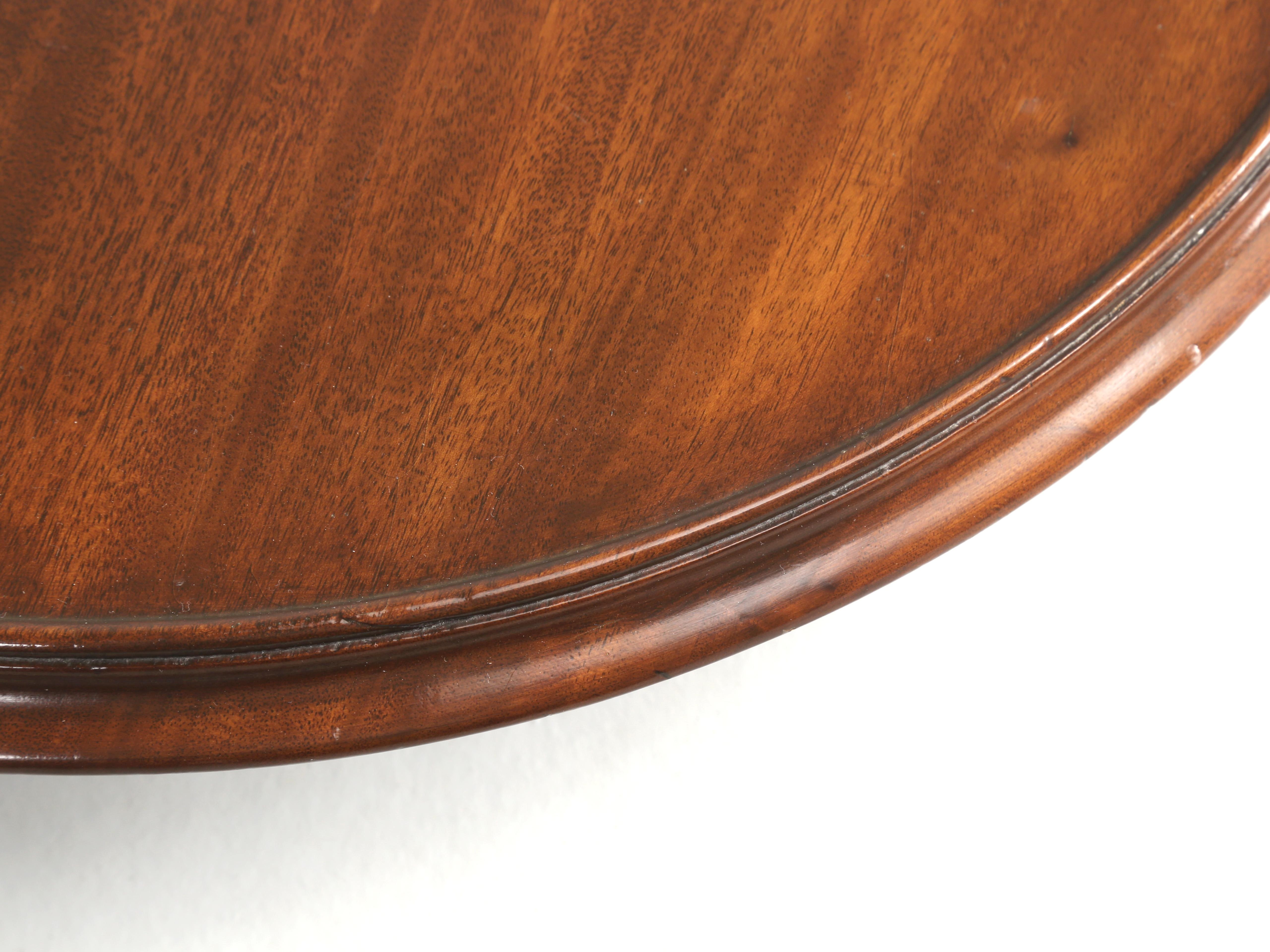 Hand-Crafted Antique English Lazy Susan Made of Solid Mahogany c1800's, Beautifully Restored For Sale