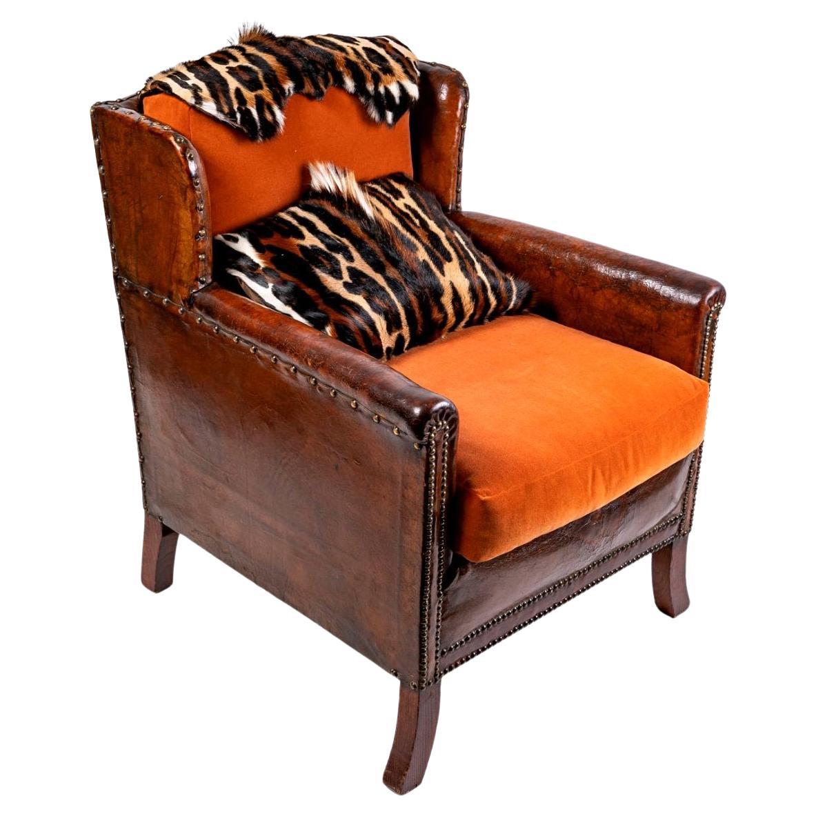 Leather Armchair by Bart Van Bekhoven, Holland at 1stDibs