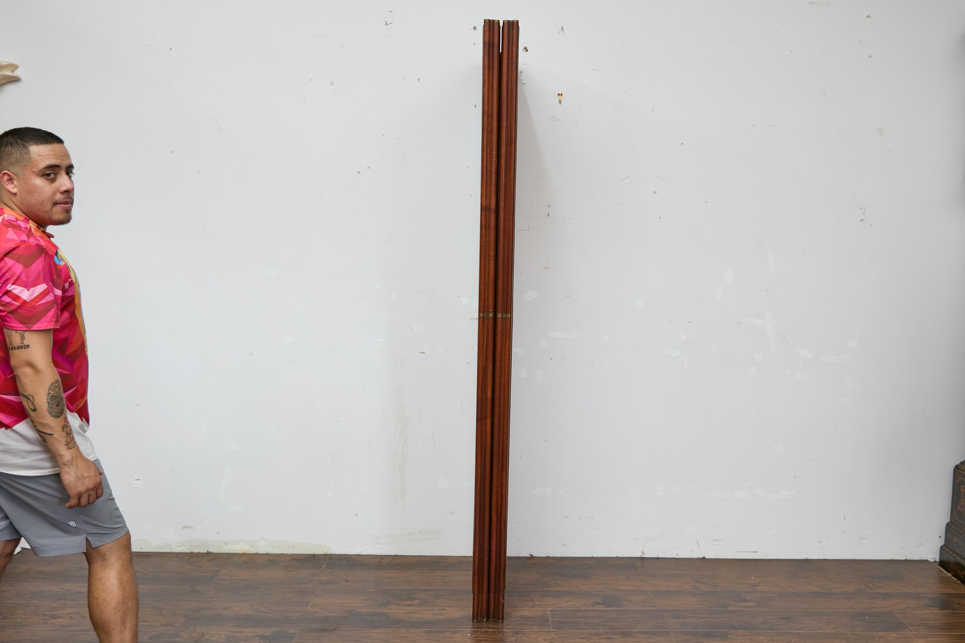 Antique English Leather Four-Panel Room Divider, Early 1900s Decorative Screen For Sale 10