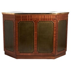 Antique English Leather Top Bar