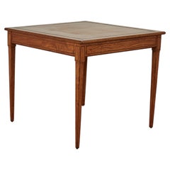 Antique English Leather Top Game Table