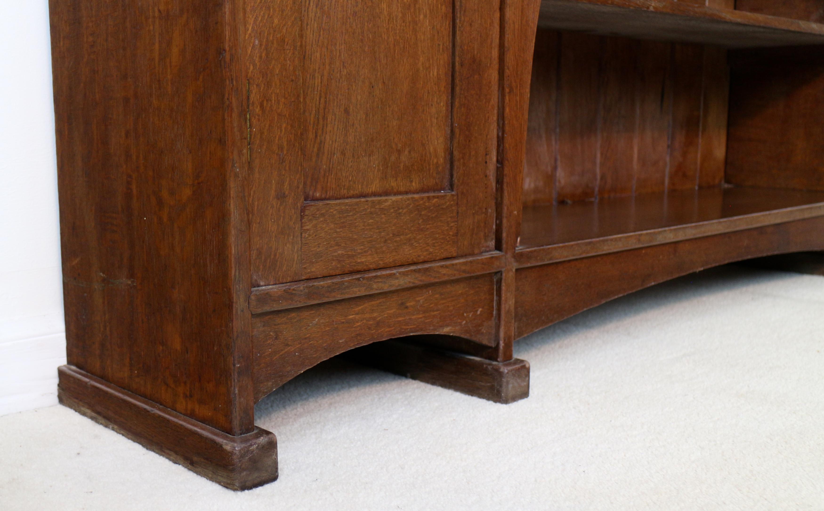 Antique English Liberty & Co Arts & Crafts Oak Hathaway Sideboard or Dresser For Sale 6