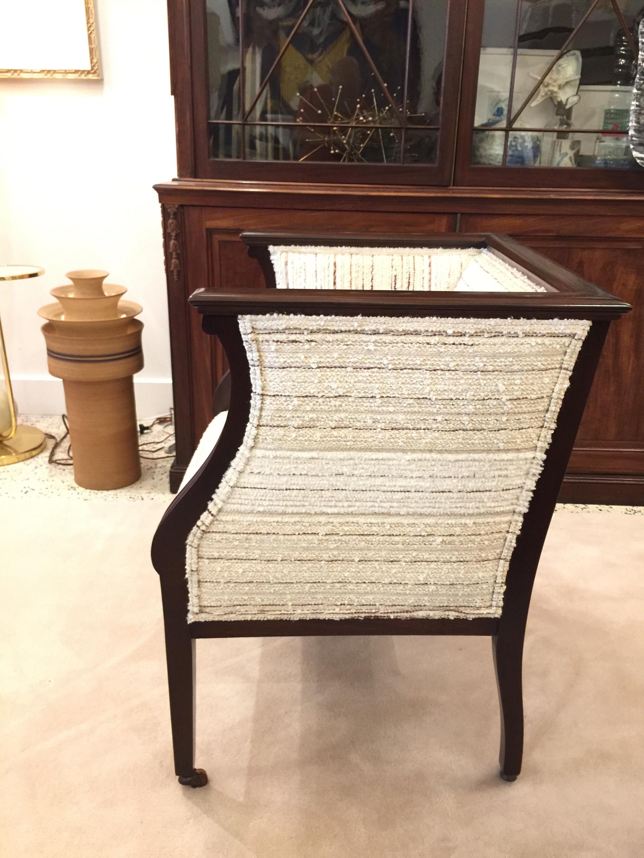 Antique English Library Armchair For Sale 1
