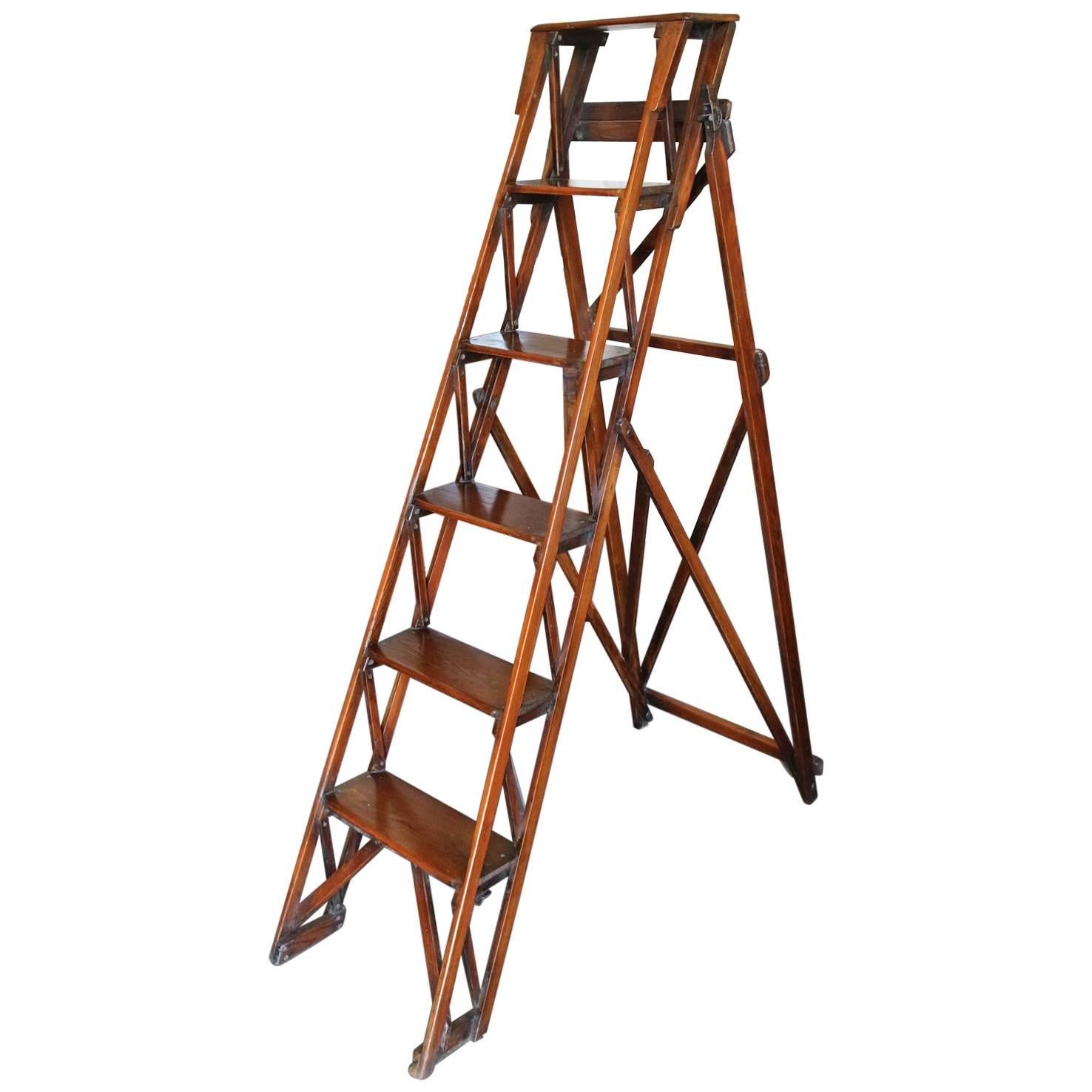 Antique English Library Staircase