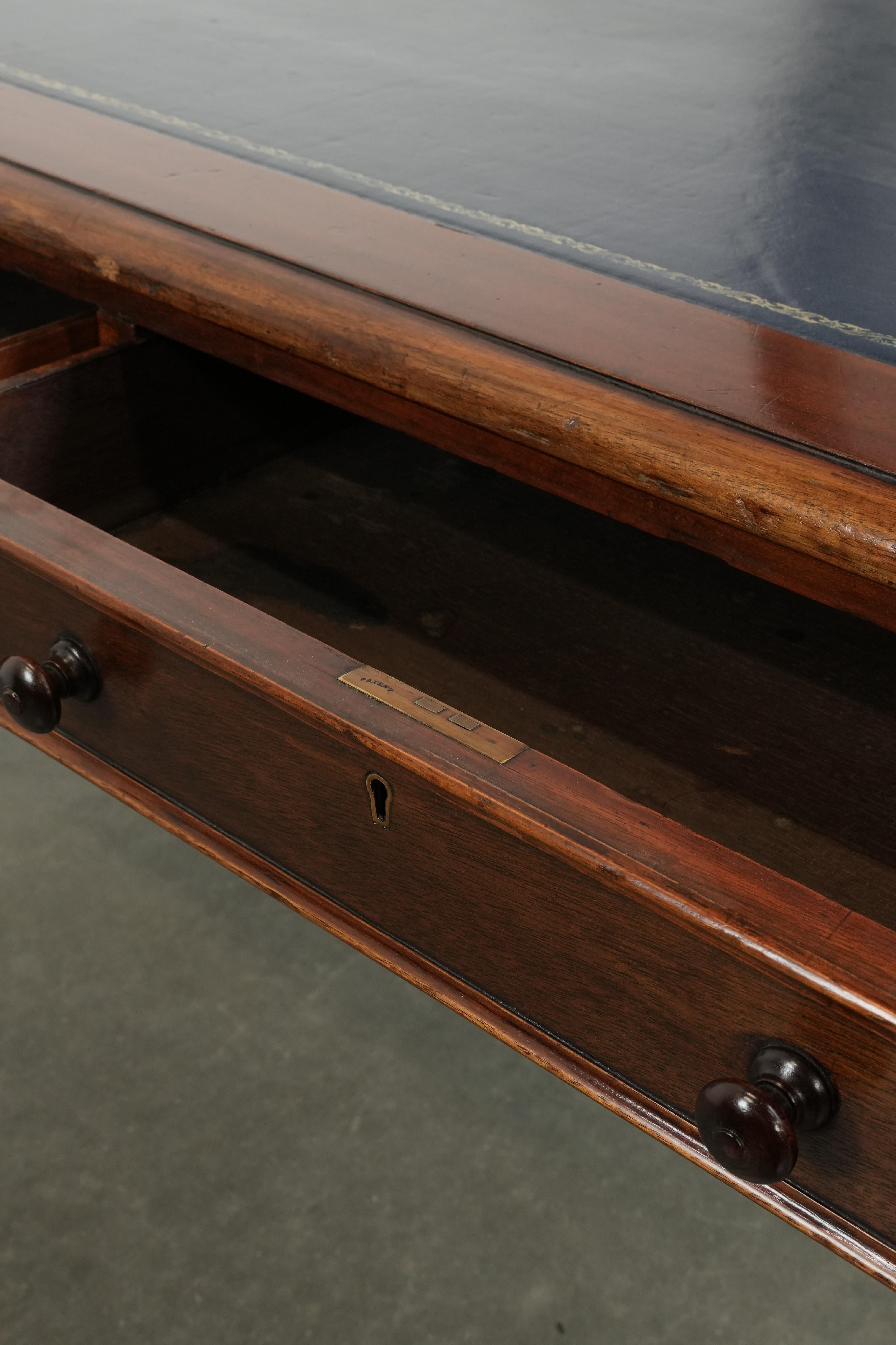 Antique English library table / writing table / desk from the 19th ...