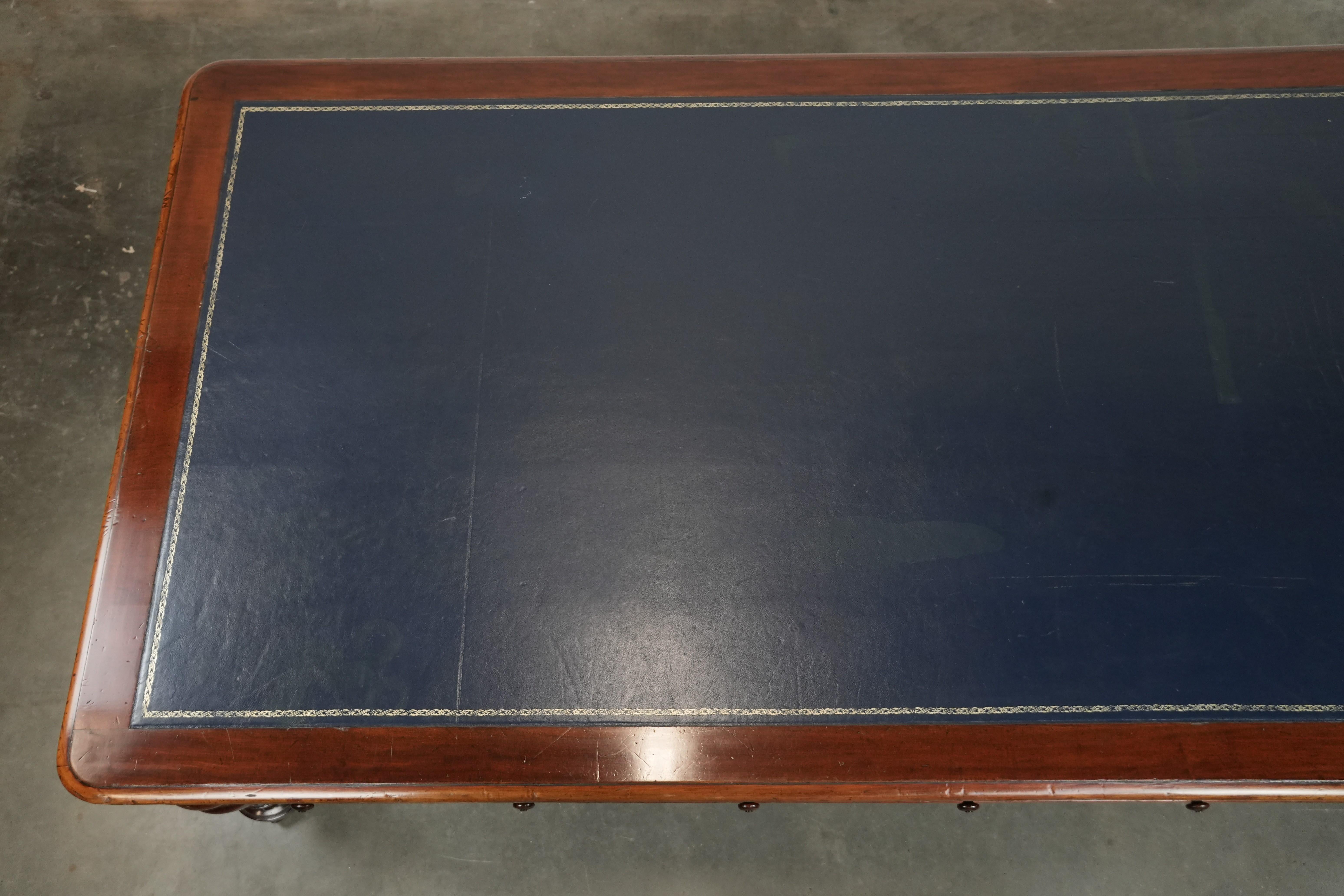 Antique English library table / writing table / desk from the 19th ...