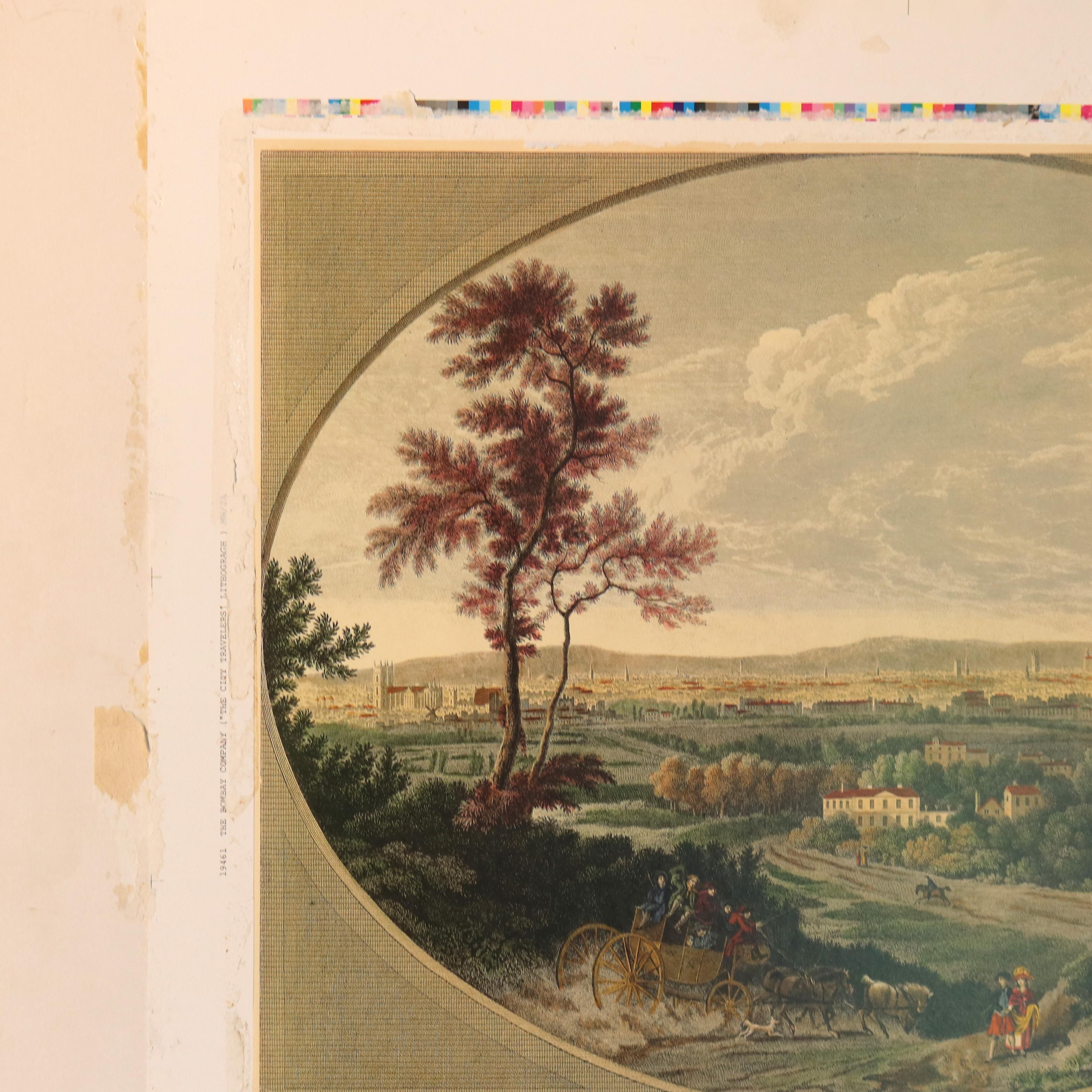 Antike englische Lithographie von Bombay The City Travelers, um 1900 (Papier) im Angebot