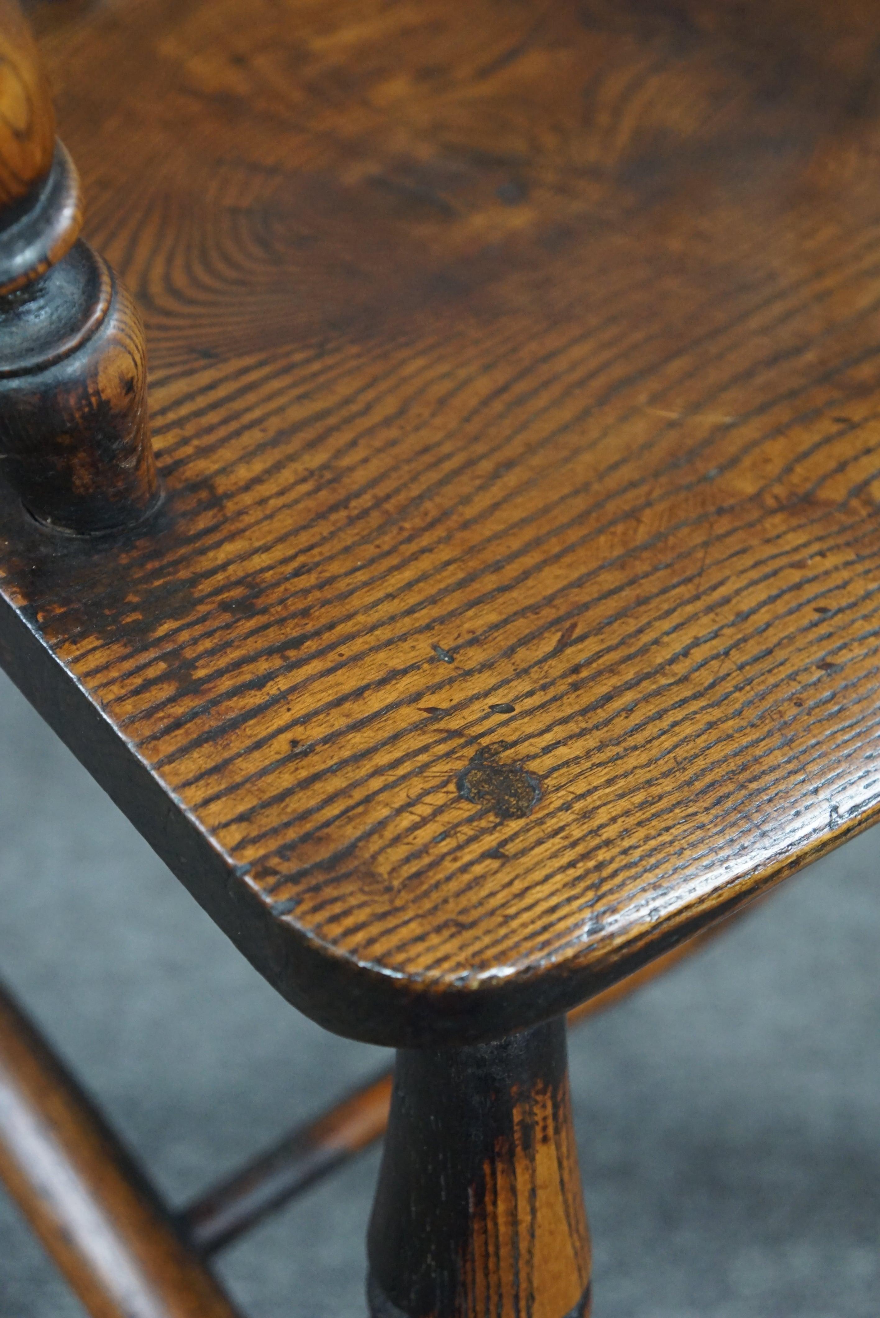 Antiker englischer Windsor-Sessel/Sessel mit niedriger Rückenlehne, 18. Jahrhundert im Angebot 5