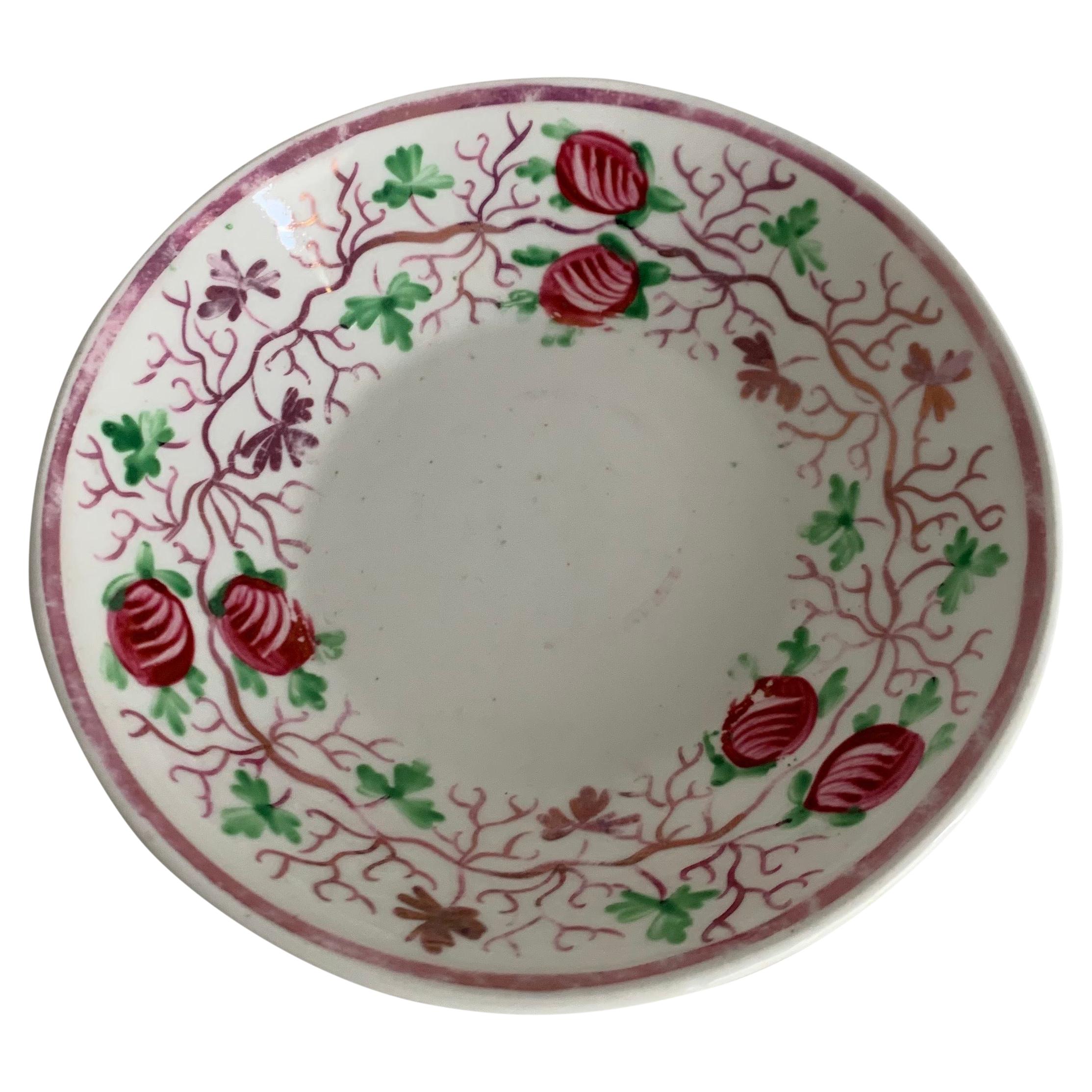 Antique English Lustreware Berry Saucer or Trinket Dish For Sale