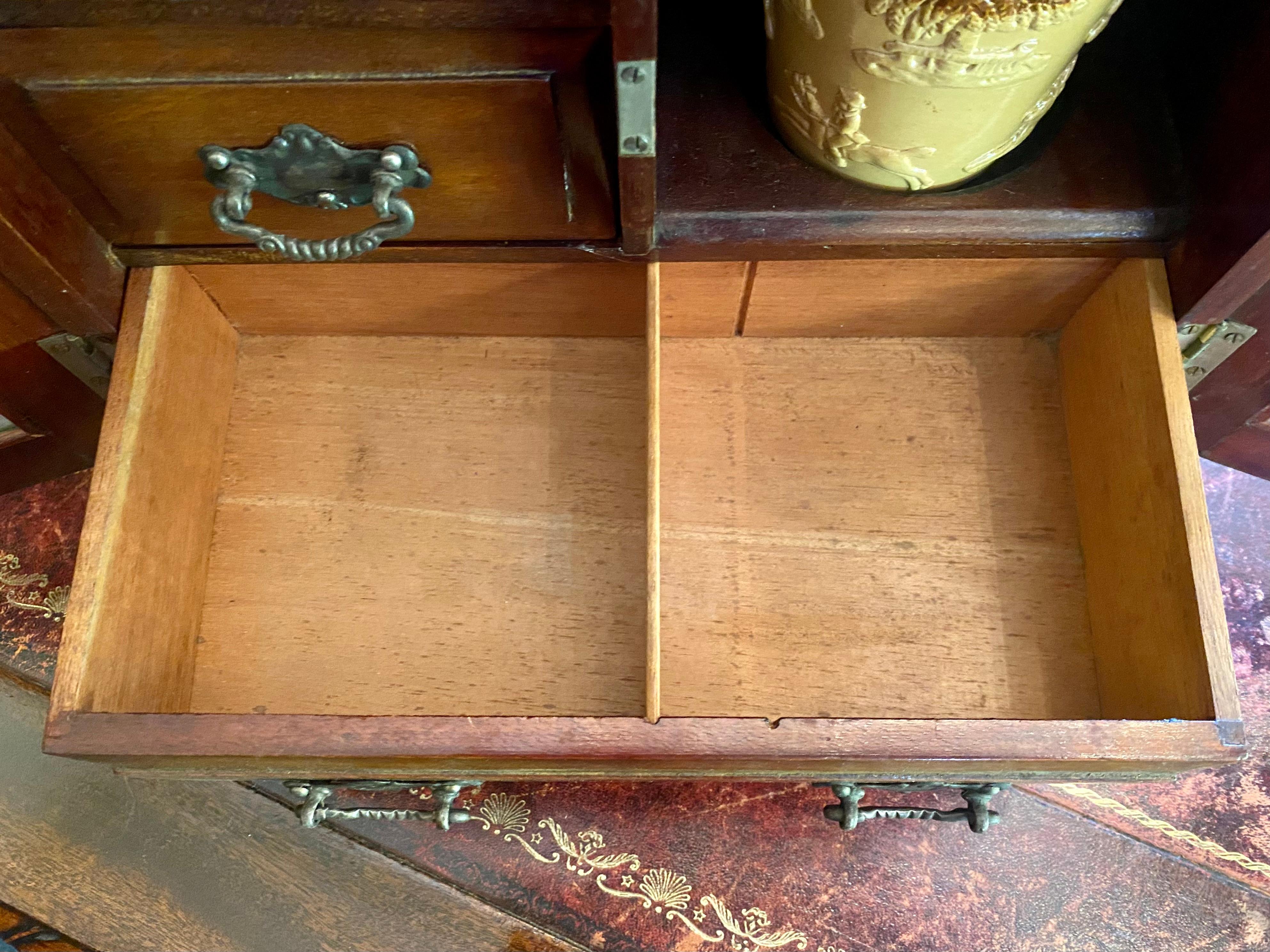 Antique English Mahogany and Beveled Glass Gentleman's Smoking Box, Circa 1900 9